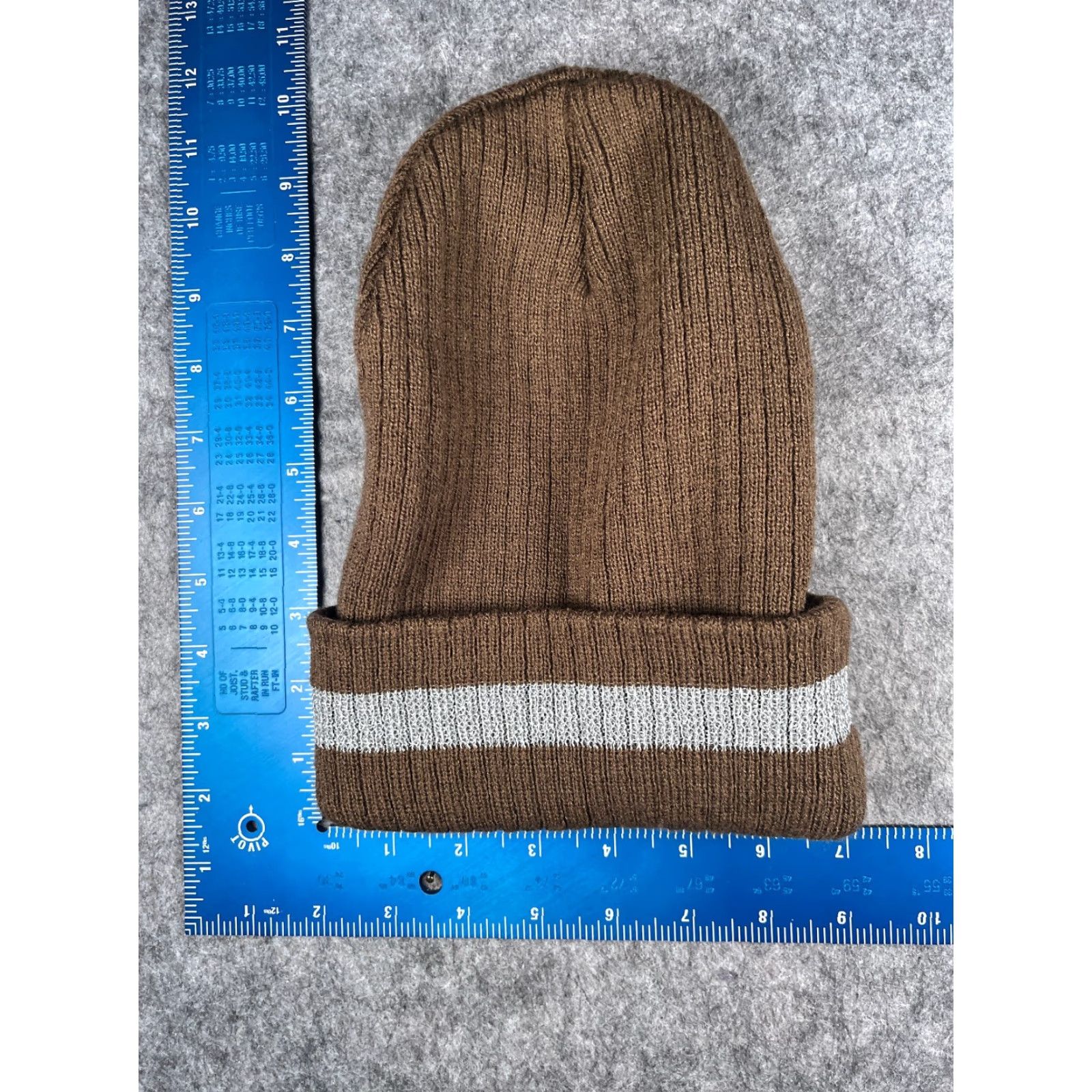 Vintage Vestis Uniforms Beanie Toque Adult One Size Brown Knit 100% Acrylic Workwear Size ONE SIZE - 3 Thumbnail