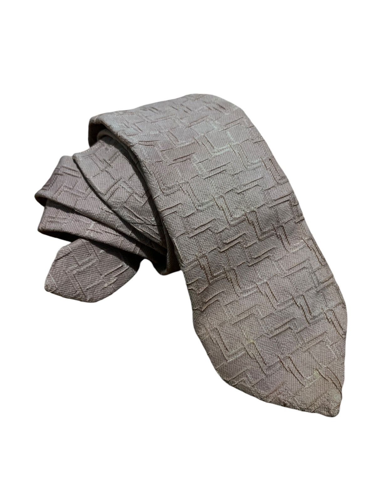 Balenciaga Vintage Balenciaga cable circuit pattern silk neck tie Size ONE SIZE - 1 Thumbnail
