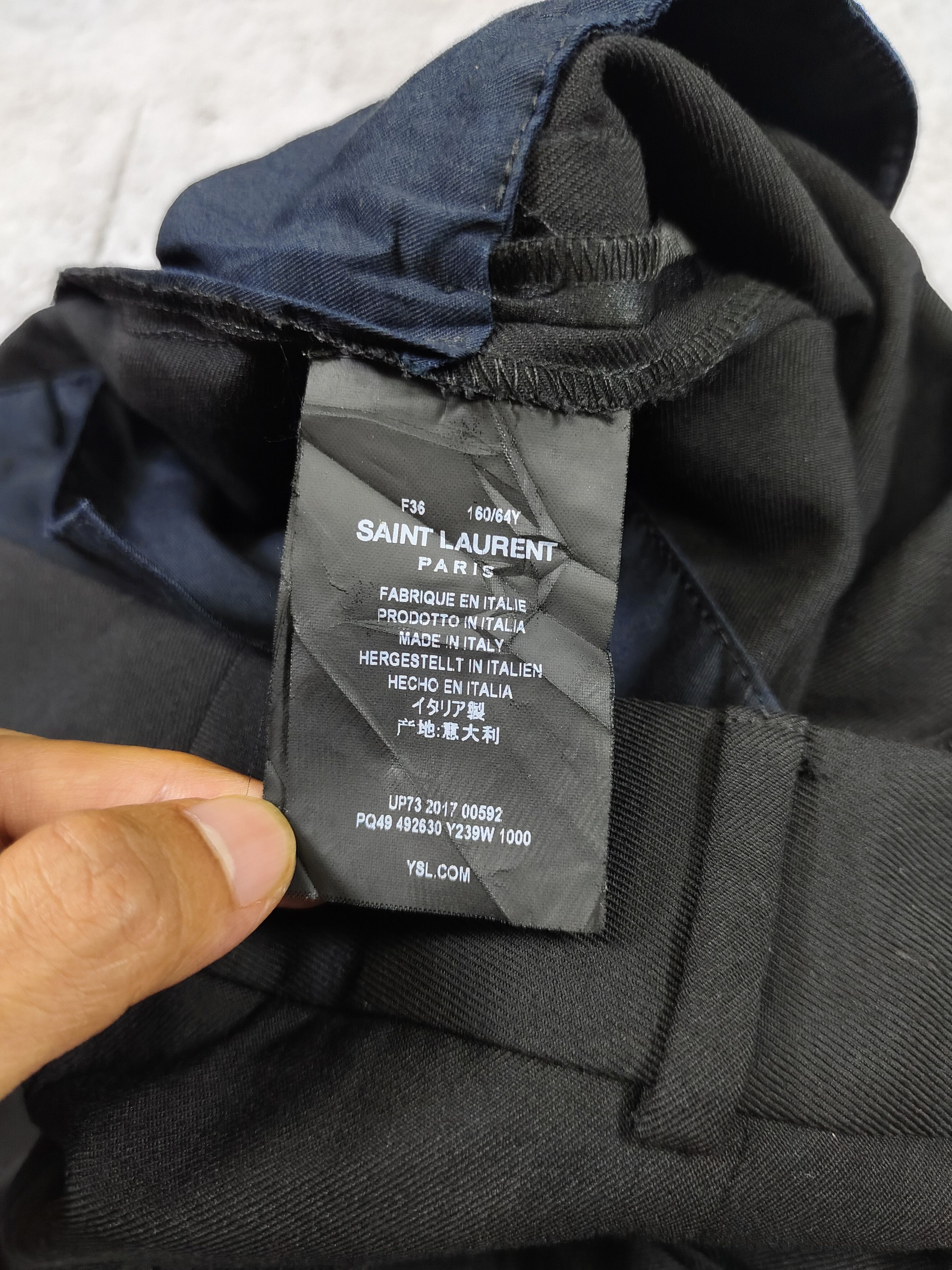 Saint Laurent Paris FW17 Saint Laurent- Bermuda Tuxedo Striped Wool Shorts Size 29" - 10 Thumbnail