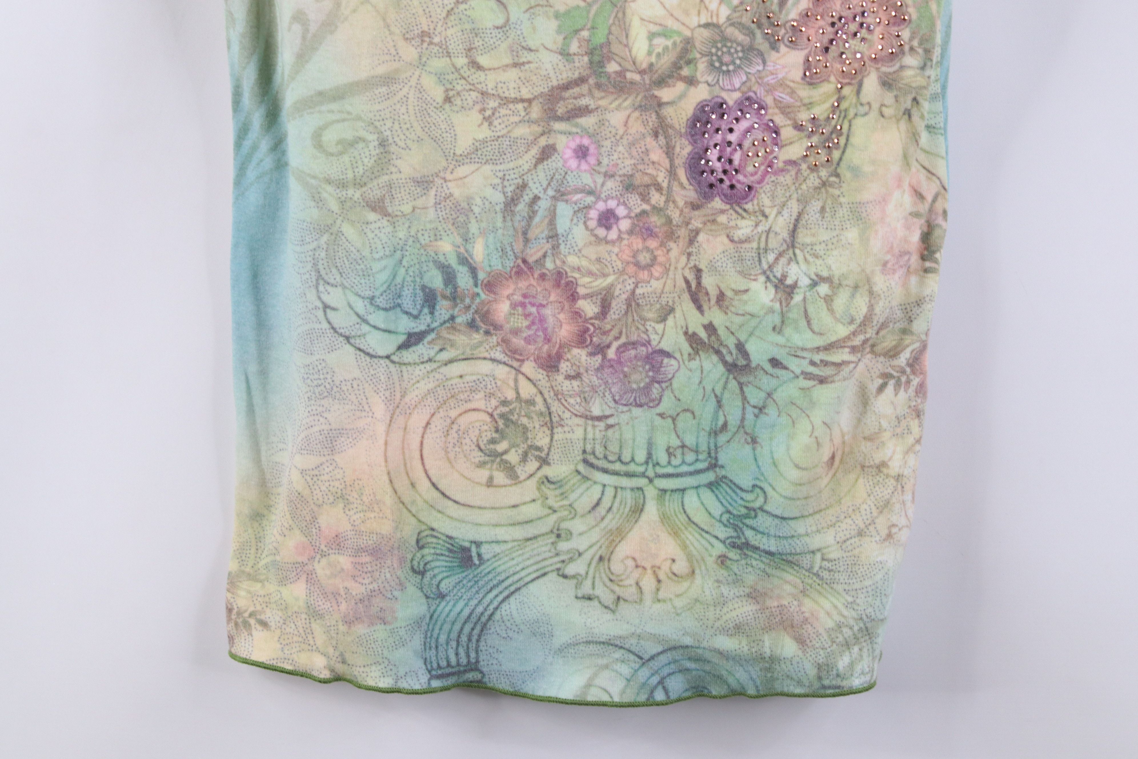 Vintage Vintage 90s Y2K Babydoll Fairy Flower Ribbed T-Shirt USA Size S / US 4 / IT 40 - 3 Thumbnail