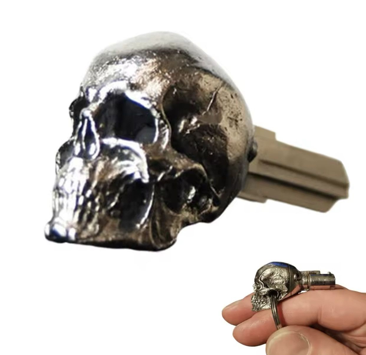 Vintage Metal Demon Skull Key Cover Size ONE SIZE - 6 Thumbnail