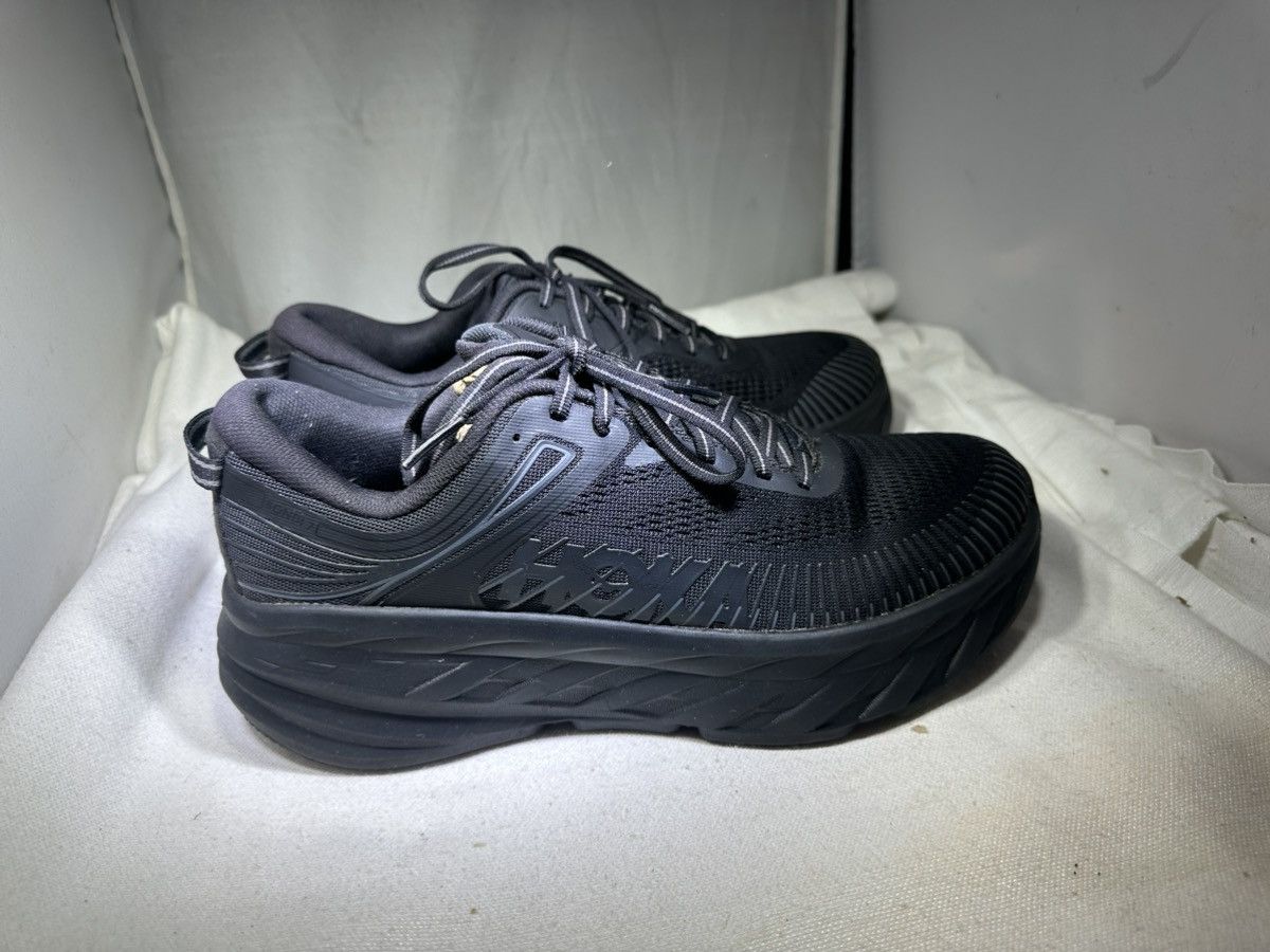 Hoka PreOwned Hoka Bondi 7 Triple Black Running Shoes Women's 8.5 Size US 8.5 / IT 38.5 - 3 Thumbnail