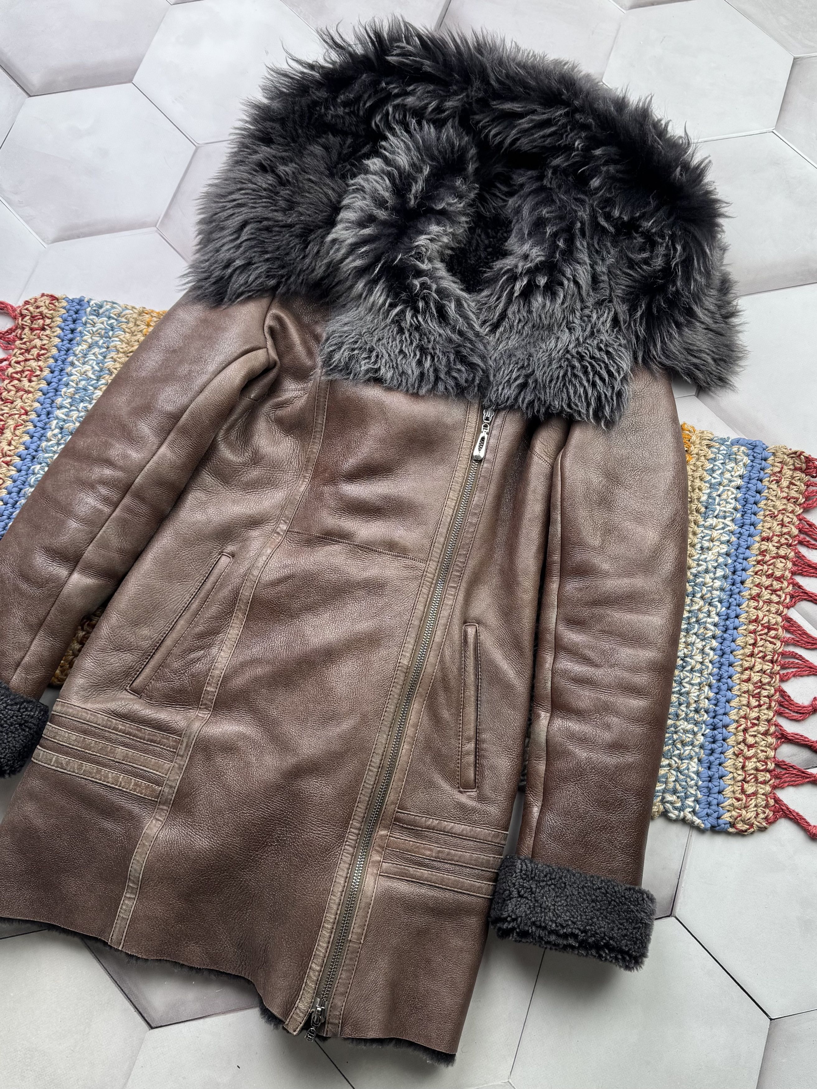 Japanese Brand Vintage Real Sheepskin Coat (E4) Size S / US 4 / IT 40 - 3 Thumbnail
