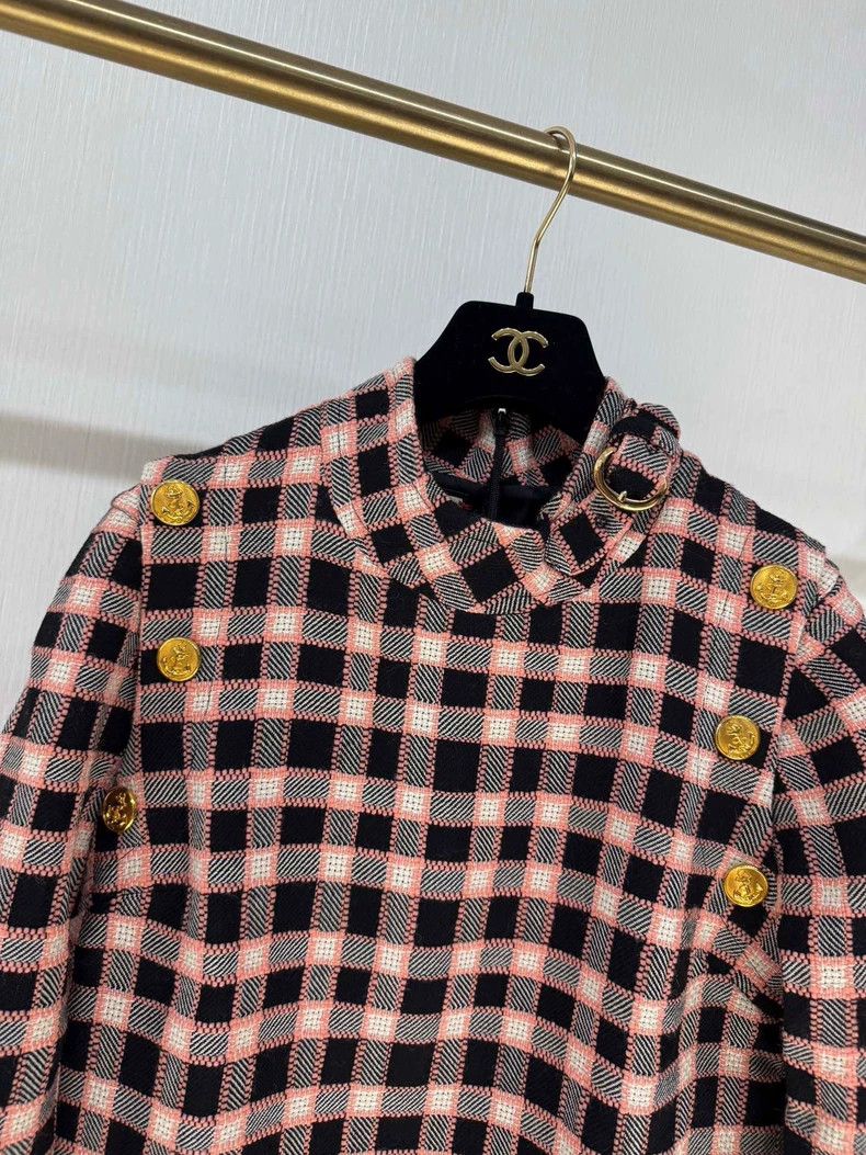 Gucci Gucci Tweed plaid gold button wool dress 2503-Nextarrow Size XS / US 0-2 / IT 36-38 - 3 Thumbnail