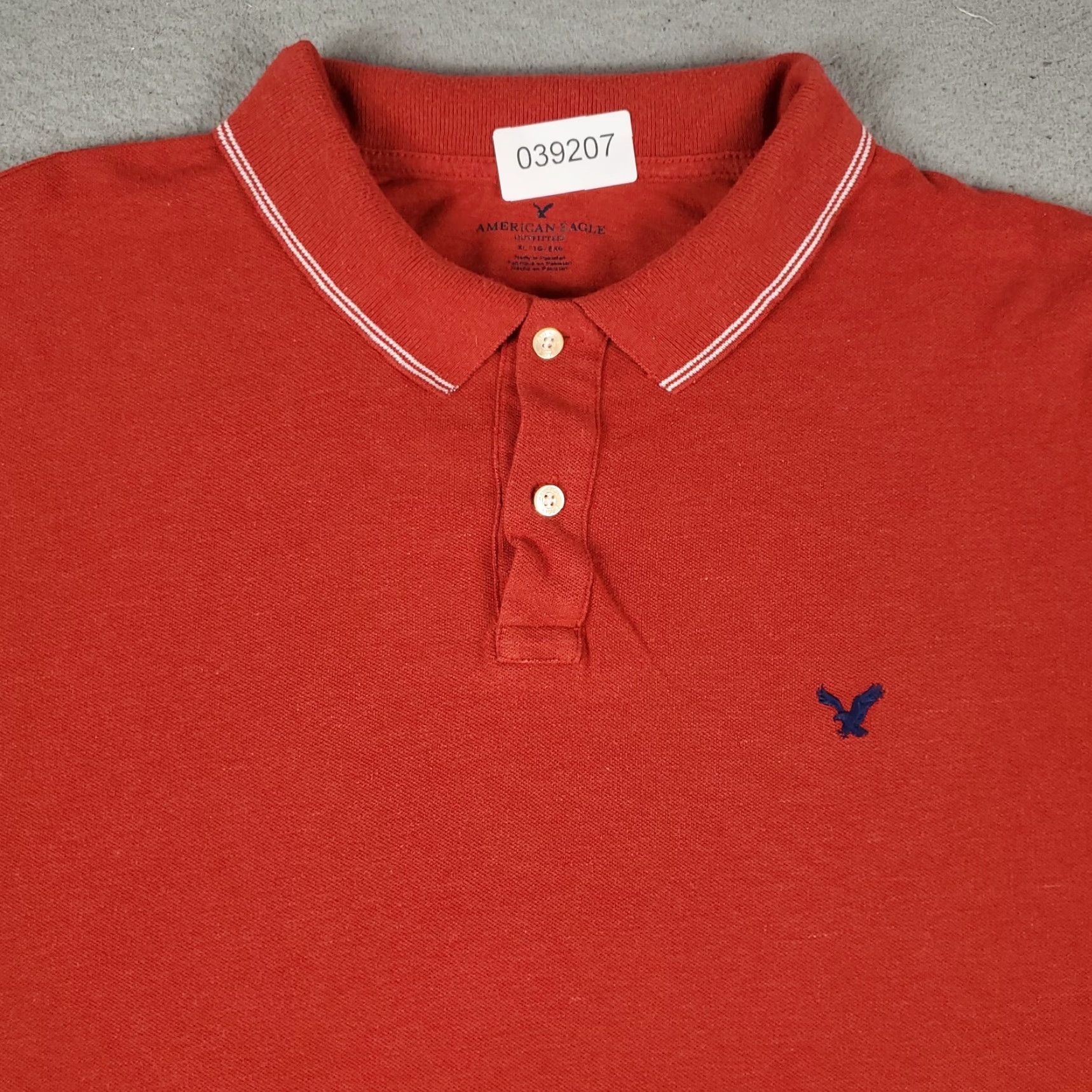 American Eagle Outfitters VINTAGE American Eagle Polo Shirt Mens XL Red Solid Short Sleeve Adult - Polo Shirt, American Eagle Outfitters, Red, XL, Men Size US XL / EU 56 / 4 - 2 Thumbnail