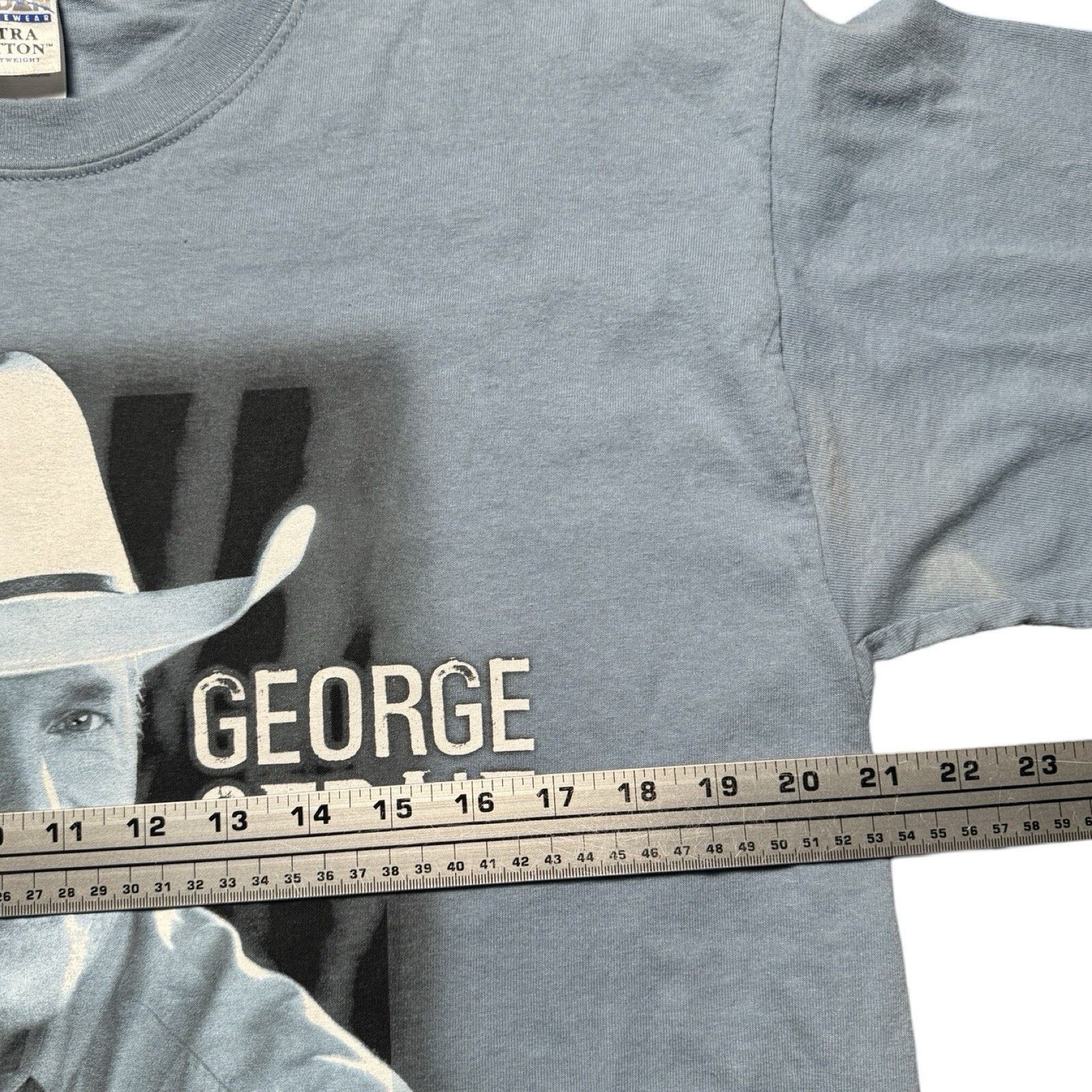 Vintage George Strait Somewhere Down In Texas Blue Country Shirt L Size US L / EU 52-54 / 3 - 4 Thumbnail