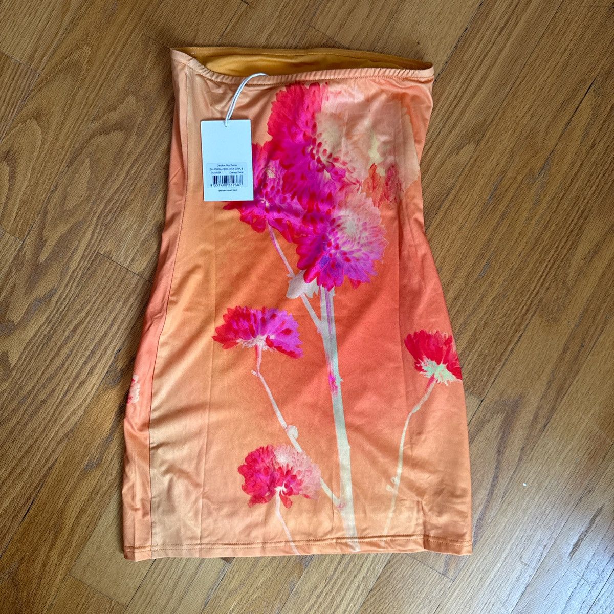 Other Peppermayo Caroline Mini Dress - Orange Floral Size S / US 4 / IT 40 - 2 Thumbnail