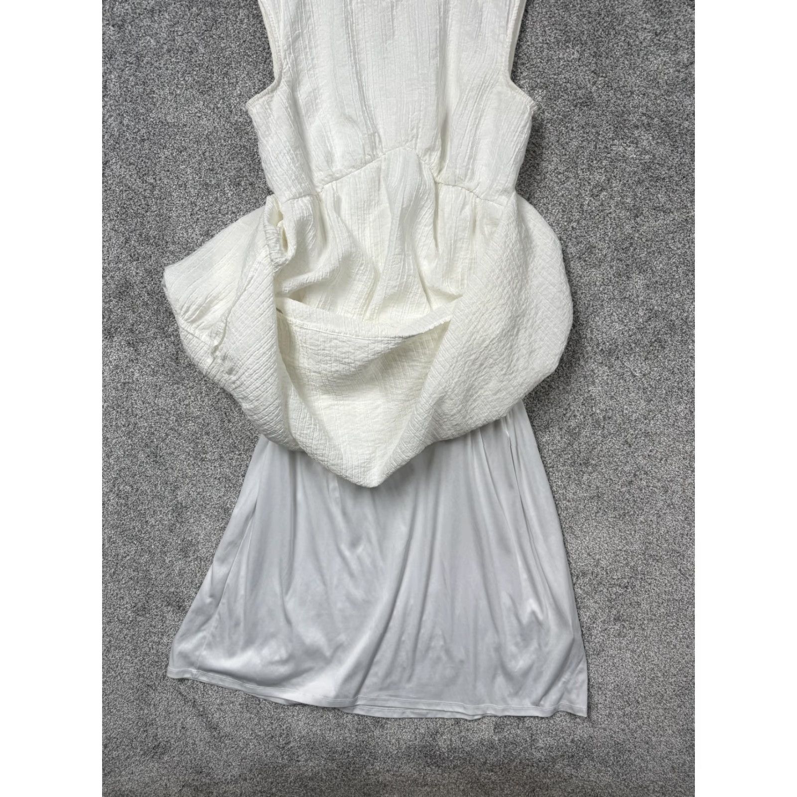Nine West Nine West Dress L Women Midi Sleeveless White Solid Round Neck Casual Vintage No Nine West Size L / US 10 / IT 46 - 5 Thumbnail
