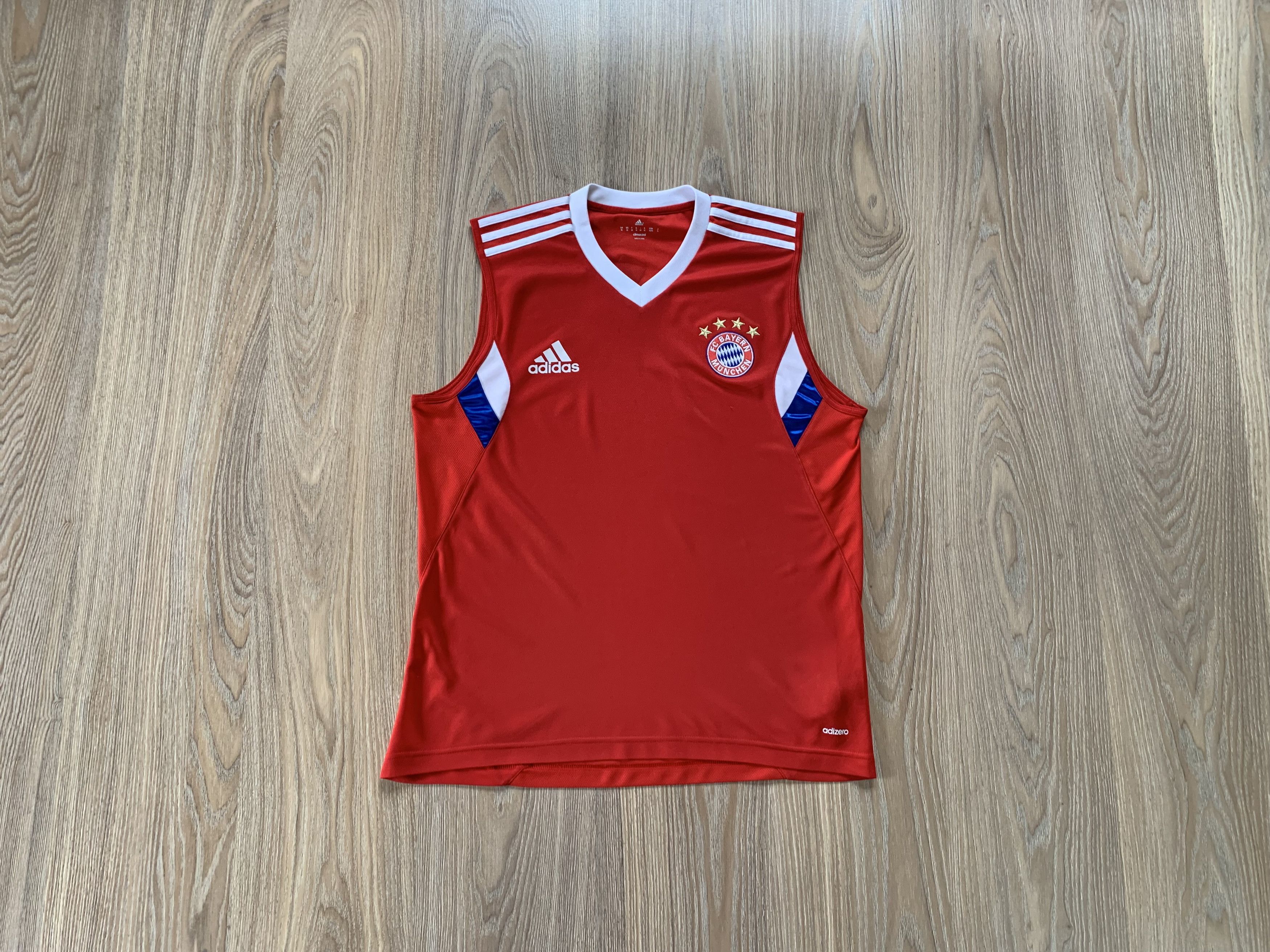 Vintage Adidas FC Bayern Munchen Sleeveless T Shirt Size US M / EU 48-50 / 2 - 1 Thumbnail