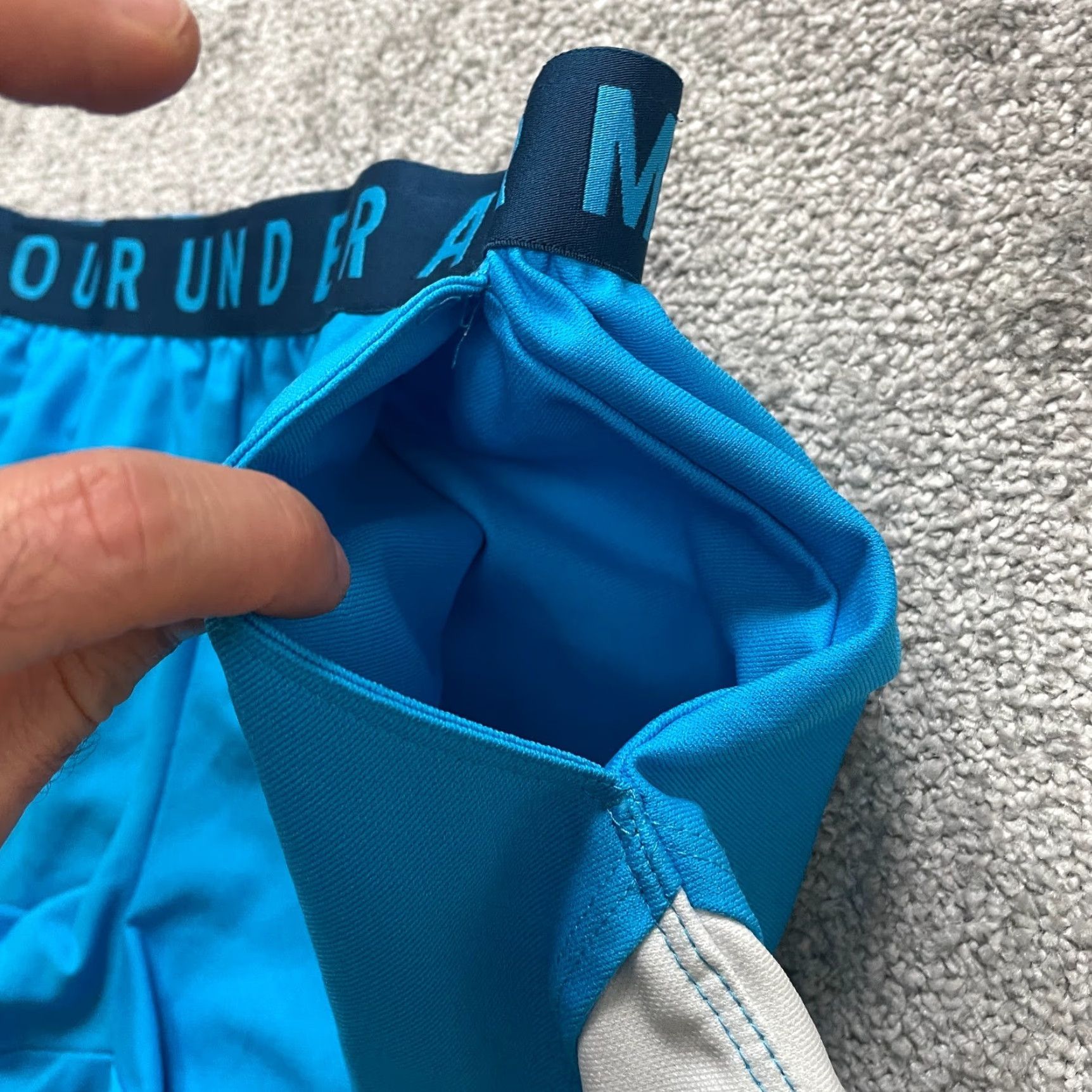 Under Armour Under Armour Loose Active Shorts Womens S/M Blue Elastic Athletic Running 27x3 Size 28" / US 6 / IT 42 - 5 Thumbnail