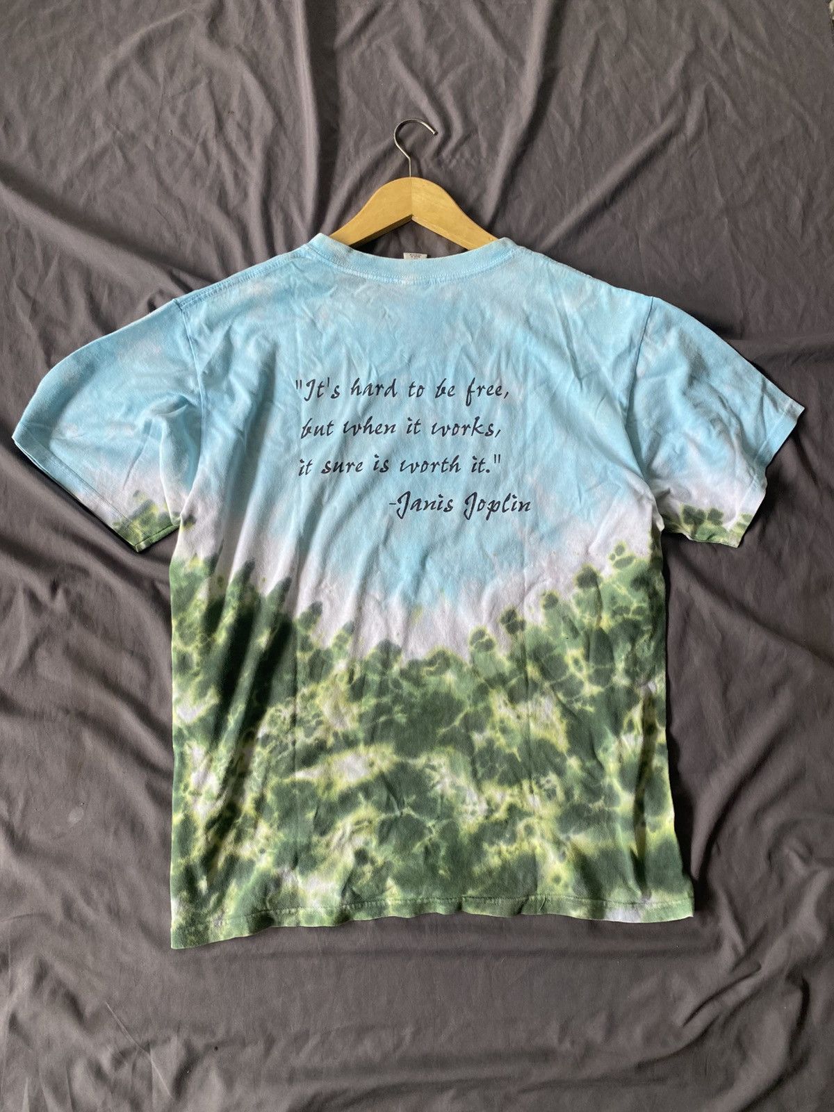 Vintage Vintage 00’s Janis Joplin Motorcycle Tiedye tee Size US M / EU 48-50 / 2 - 3 Thumbnail