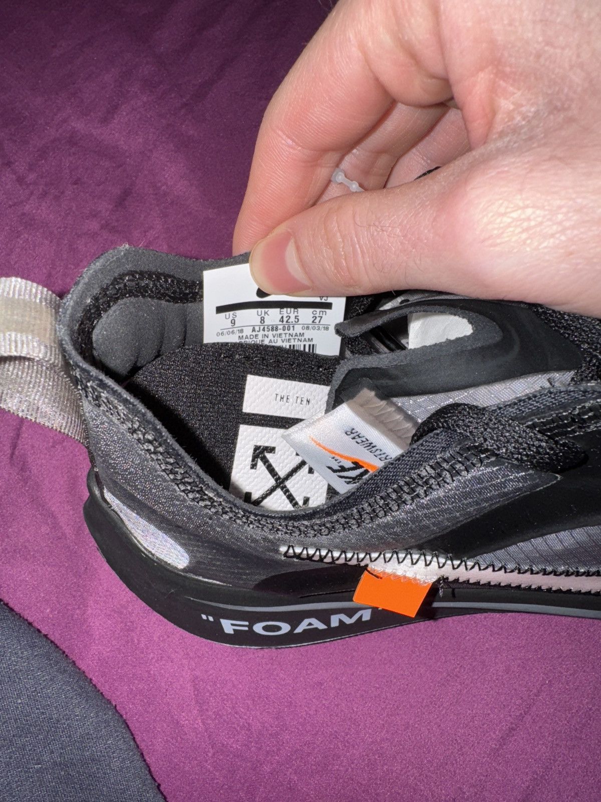 Nike × Off-White Nike zoom fly x off white black Size US 9 / EU 42 - 6 Thumbnail