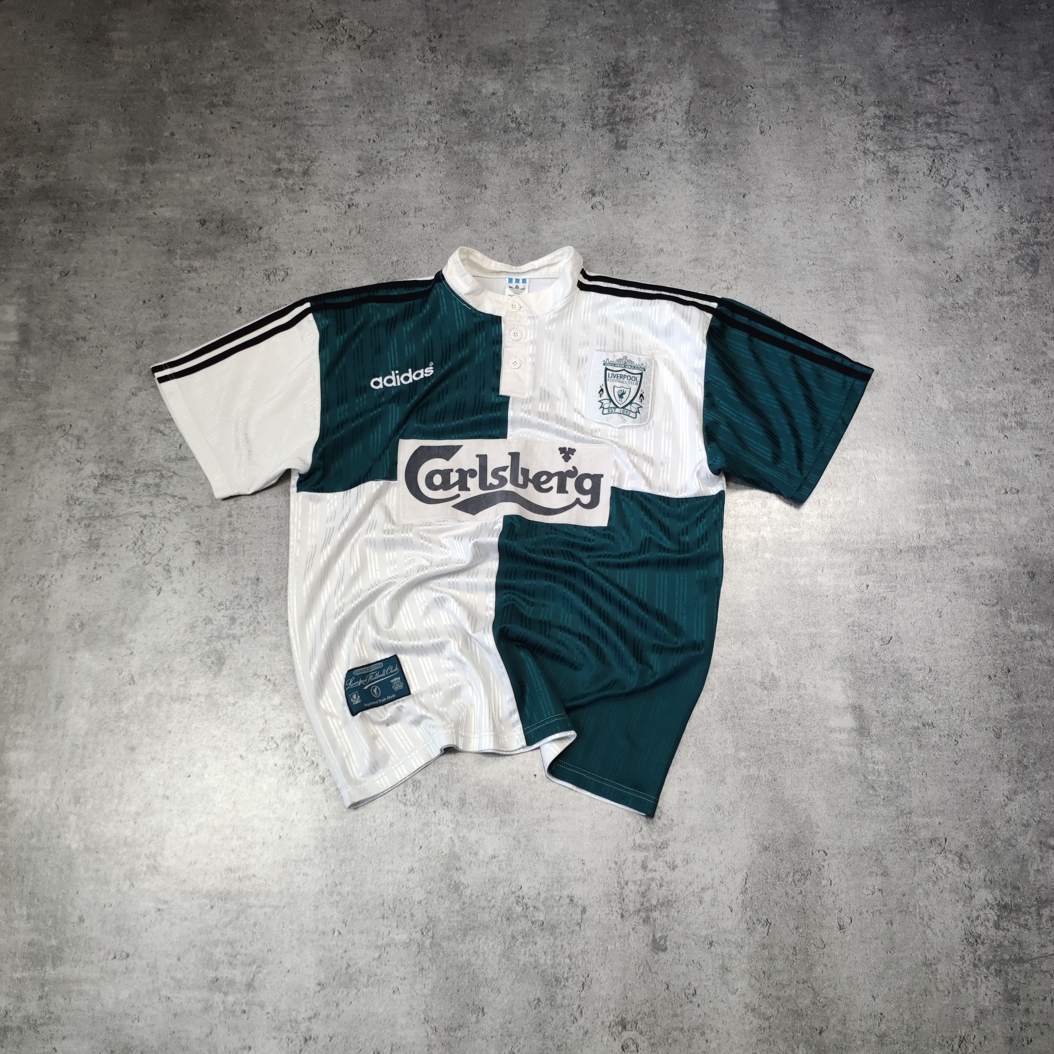 RARE OG 1995 Liverpool FC Away Retro Football Jersey