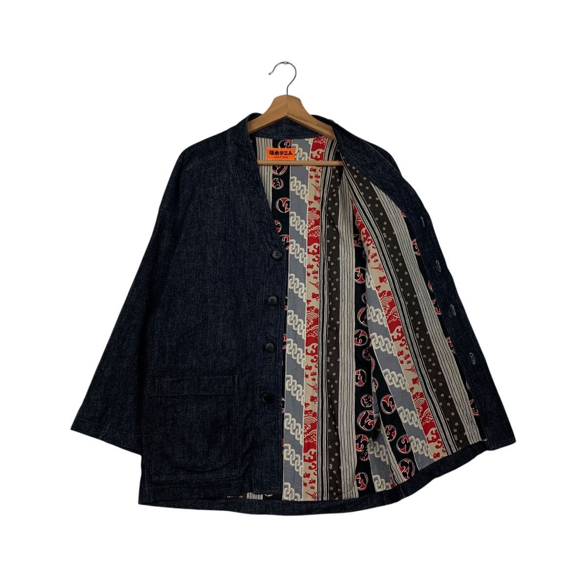 Japan Rags SAKAMOTO DENIM Blue Indigo Button Jacket #2580-C116 Size US S / EU 44-46 / 1 - 9 Thumbnail