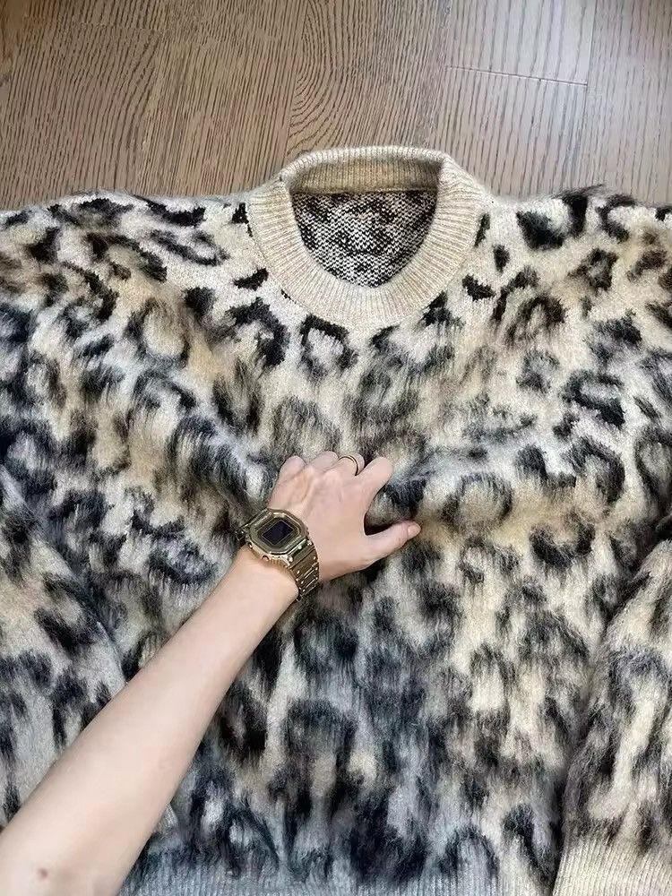 Other × Vintage Streetwear Leopard Print Sweater Pullover Size US XL / EU 56 / 4 - 4 Thumbnail