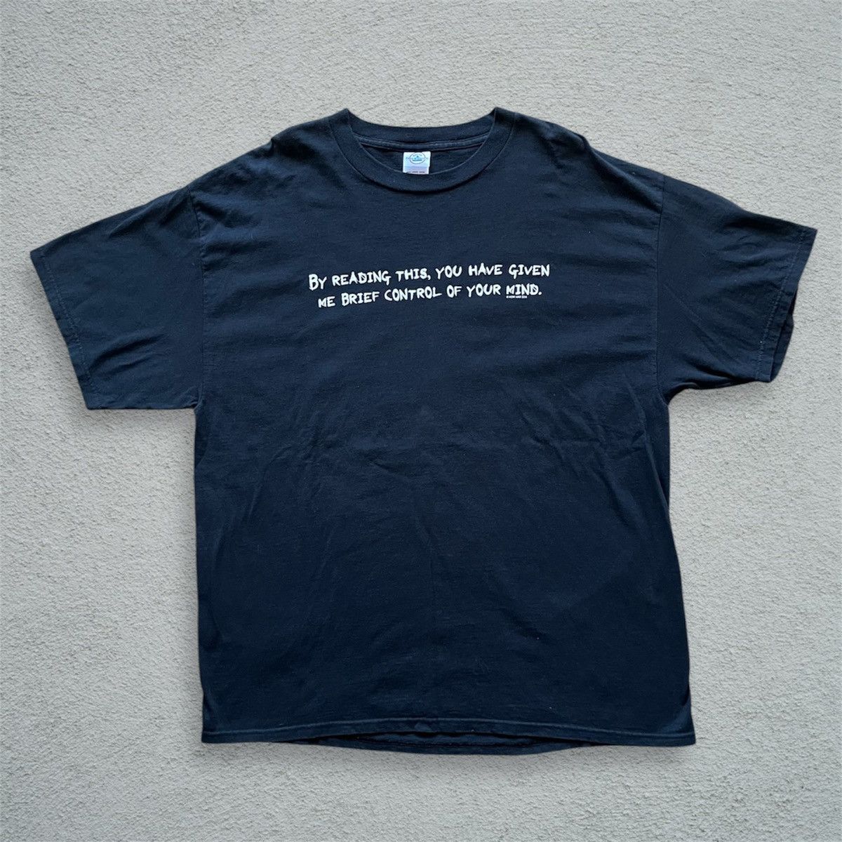 Delta Vintage Y2K Quote Tee Shirt mind control comedy text funny Size US XL / EU 56 / 4 - 2 Thumbnail