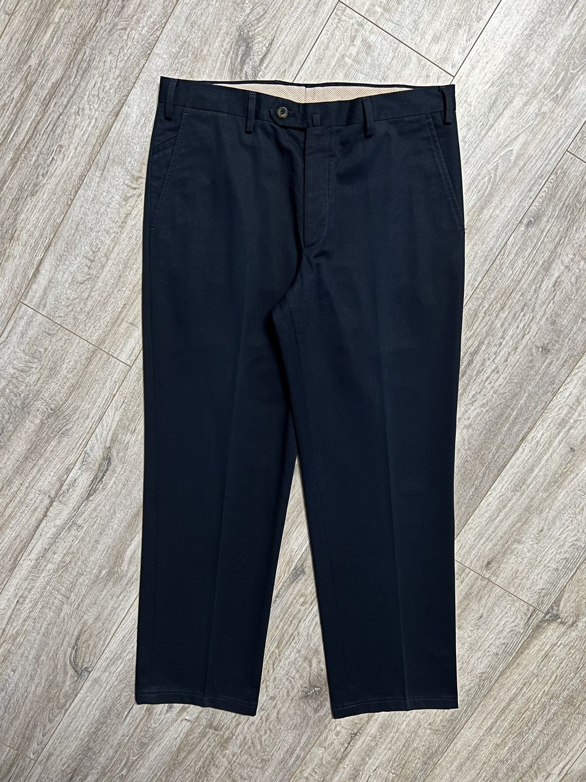 image of Loro Piana Pants Chino Trousers Navy Cotton Classic, Men's (Size 32)