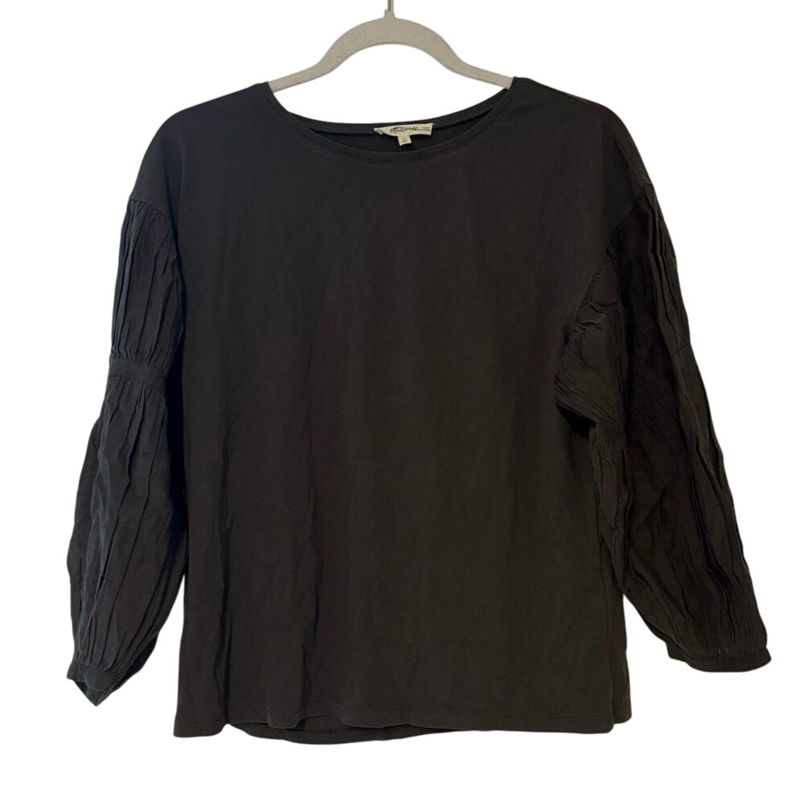 Madewell NWT Madewell Puff-Sleeve Drop-Shoulder Knit Top Size Small Size S / US 4 / IT 40 - 2 Thumbnail