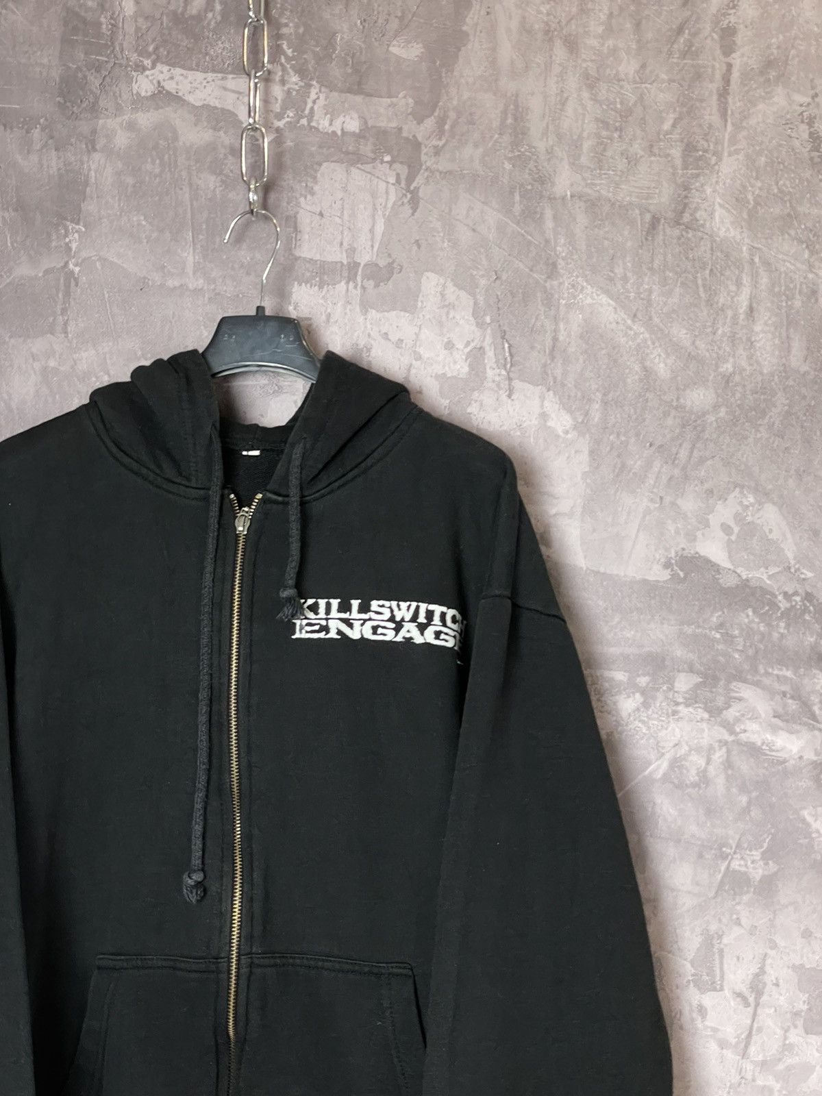 Band Tees × Vintage Crazy Vintage Y2K Killswitch Engage Skull Zip Up Hoodie Rare Size US L / EU 52-54 / 3 - 4 Thumbnail