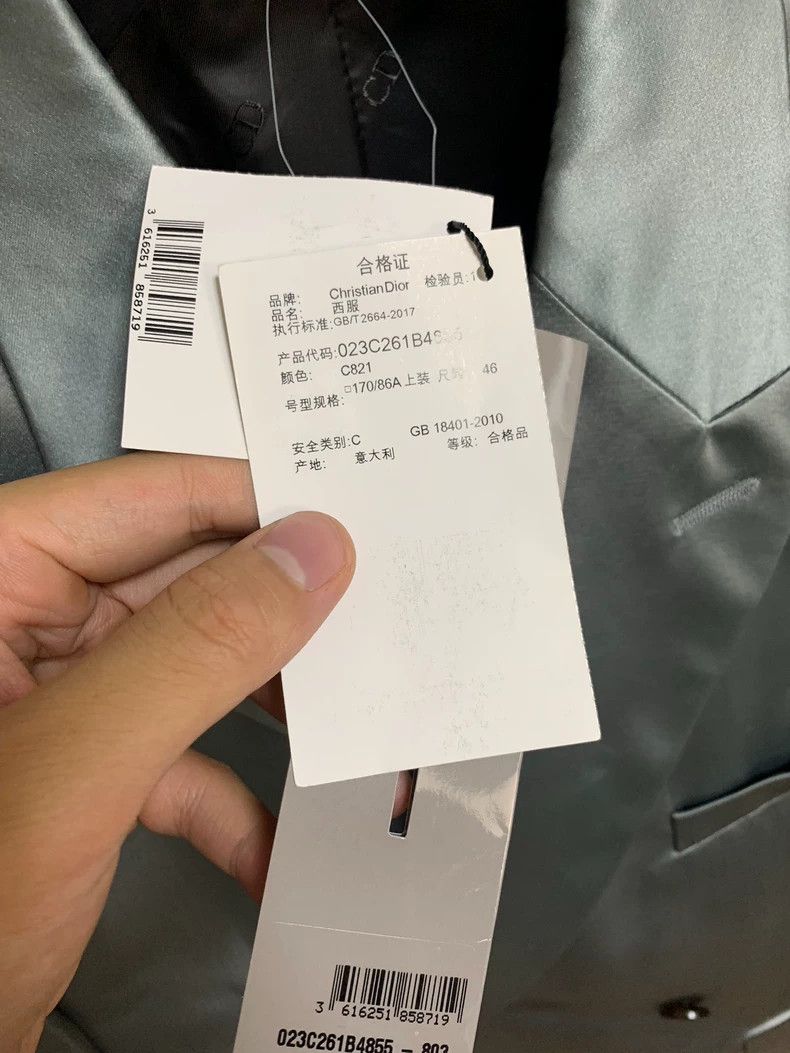 Dior Dior Haze blue metallic suit Size 46R - 2 Thumbnail