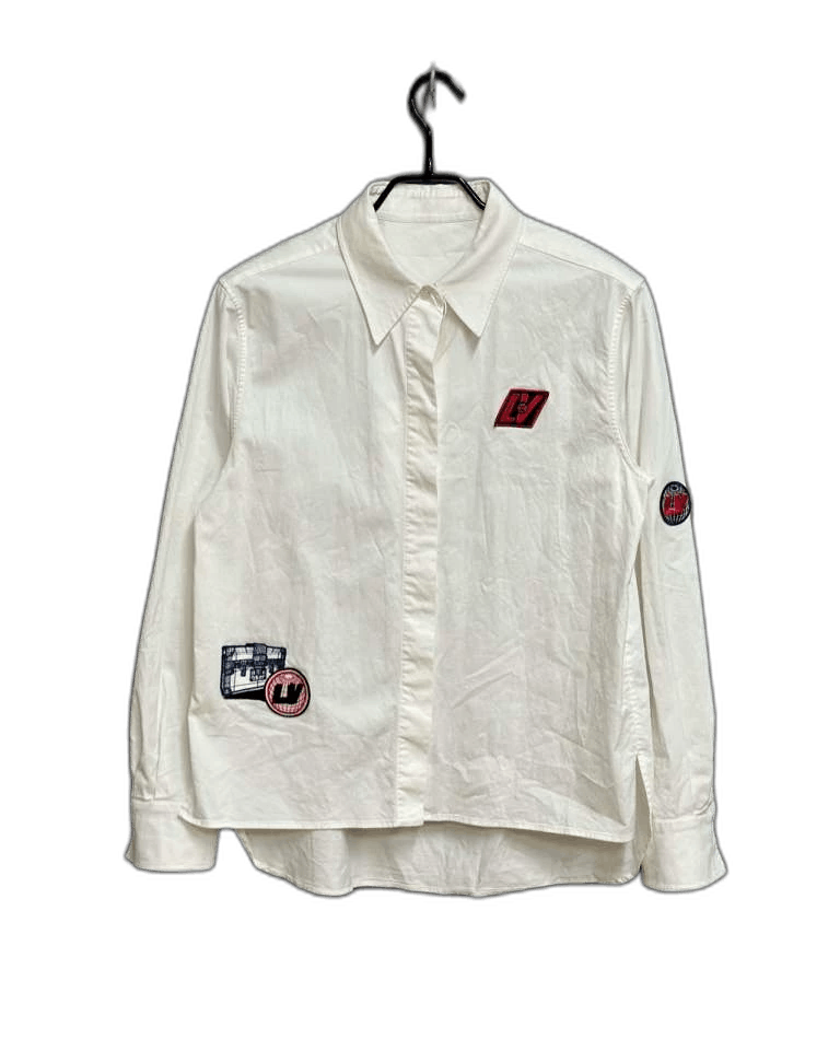 Louis Vuitton Louis Vuitton Logo Embroidered Shirt -2505 Size M / US 6-8 / IT 42-44 - 1 Thumbnail