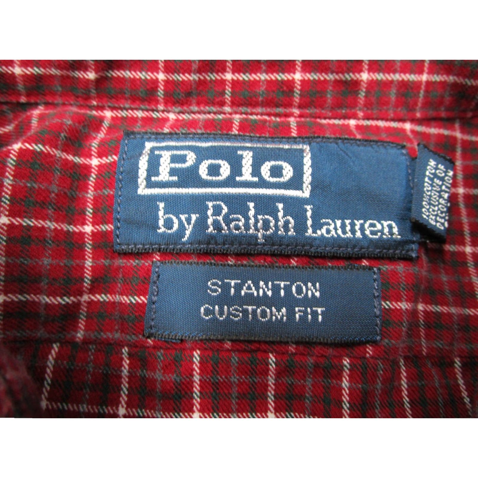Polo Ralph Lauren VINTAGE Polo Ralph Lauren Shirt Men's Large Red Check Long Sleeve Button-Up Casual Classic Autumn Winter Size US L / EU 52-54 / 3 - 3 Thumbnail