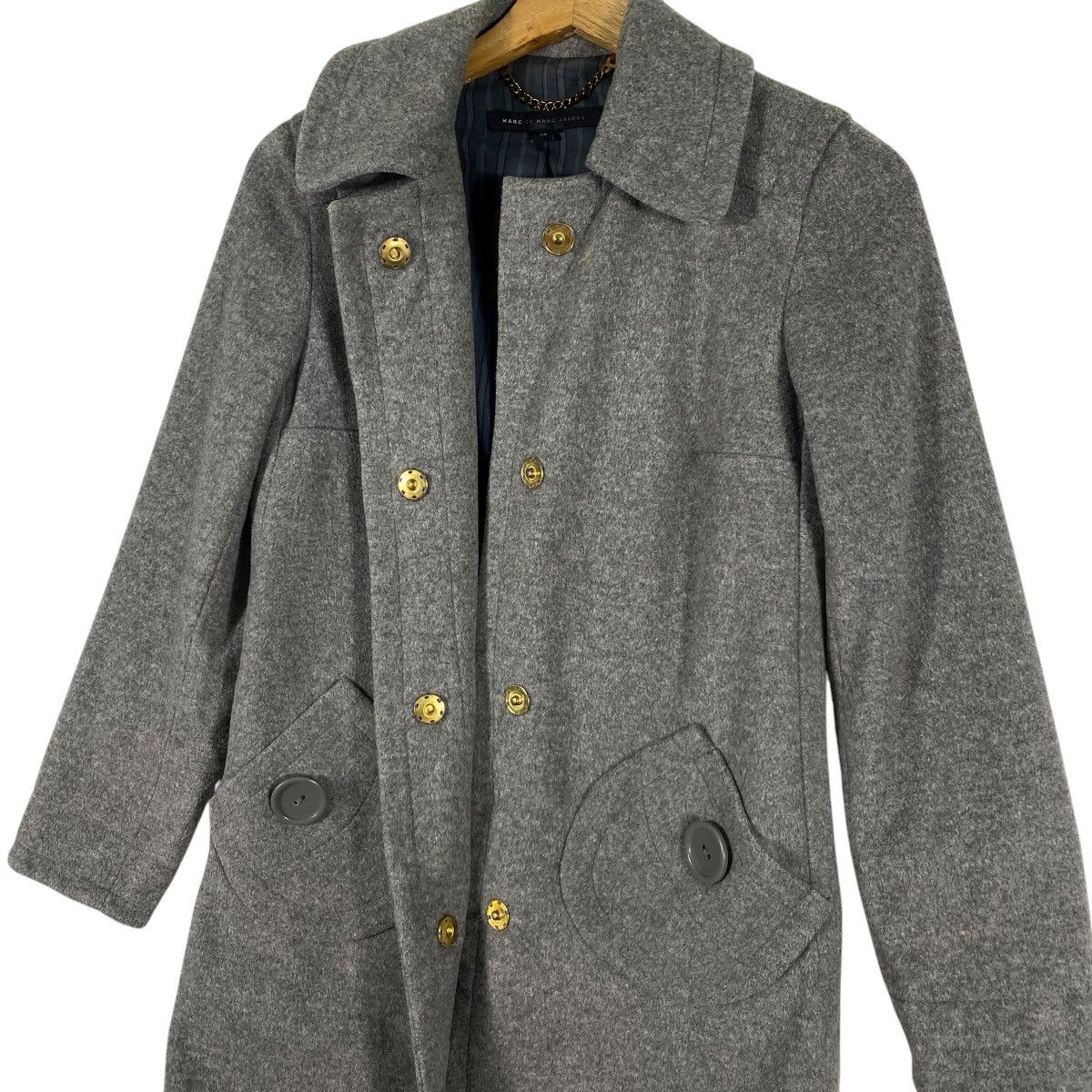 Marc Jacobs Marc By Marc Jacobs Wool Blend Coat XS Size Grey Colour Size XS / US 0-2 / IT 36-38 - 5 Thumbnail