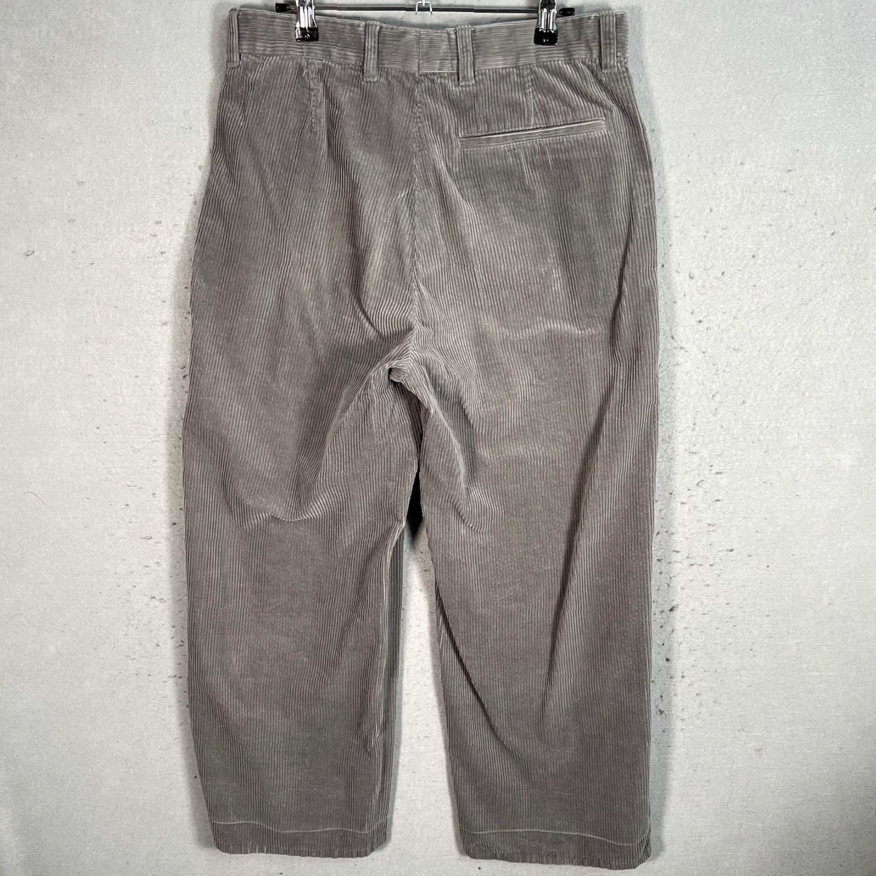 Cos COS Pants Womens 32R Gray Wide Leg Corduroy Relaxed Straight Fit Regular Inseam 26in Size 24" / US 00 / IT 34 - 2 Thumbnail