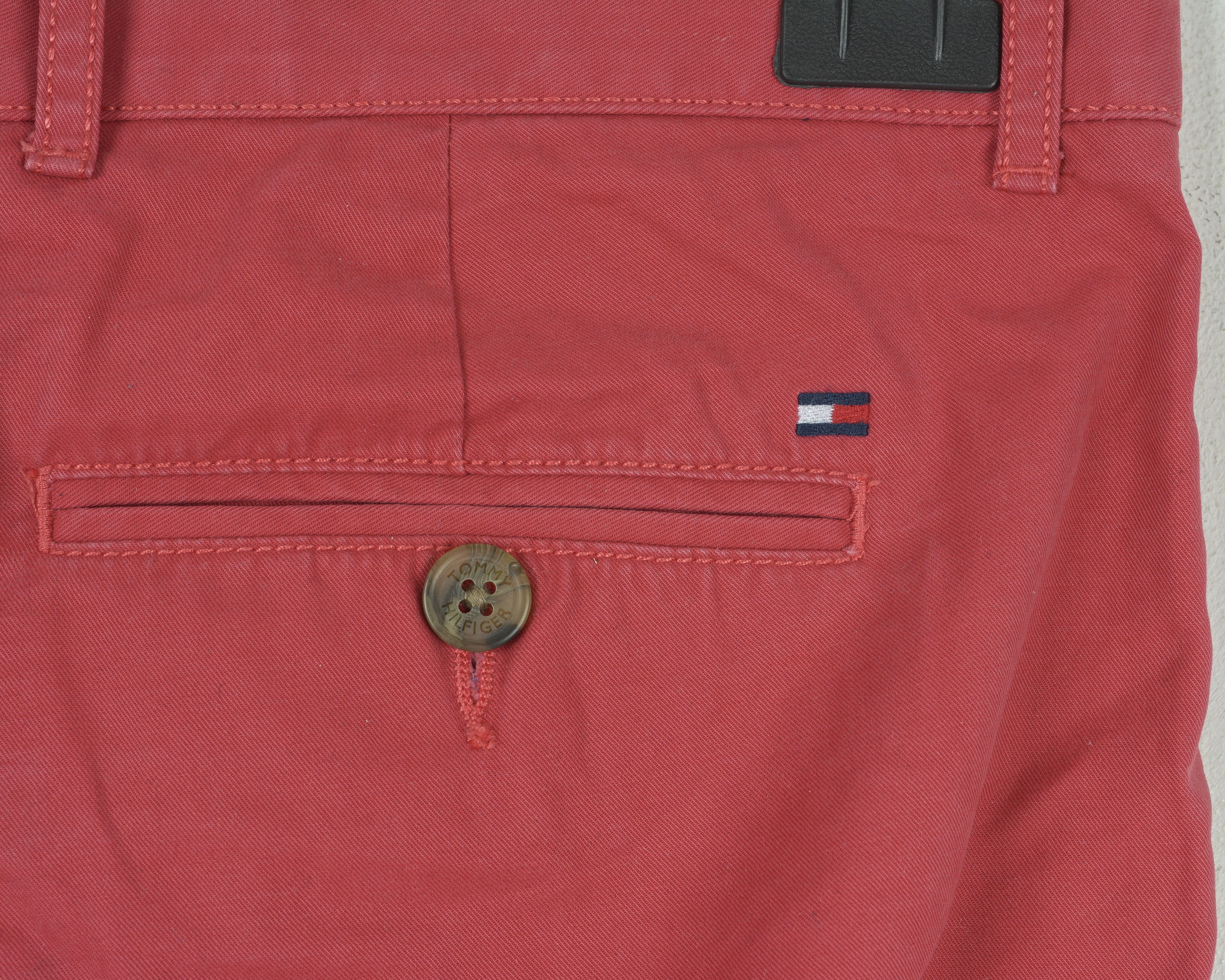 Tommy Hilfiger Coupe Sur Mesure W32 L32 Pants Straight Trousers Chino Red Size US 32 / EU 48 - 4 Thumbnail