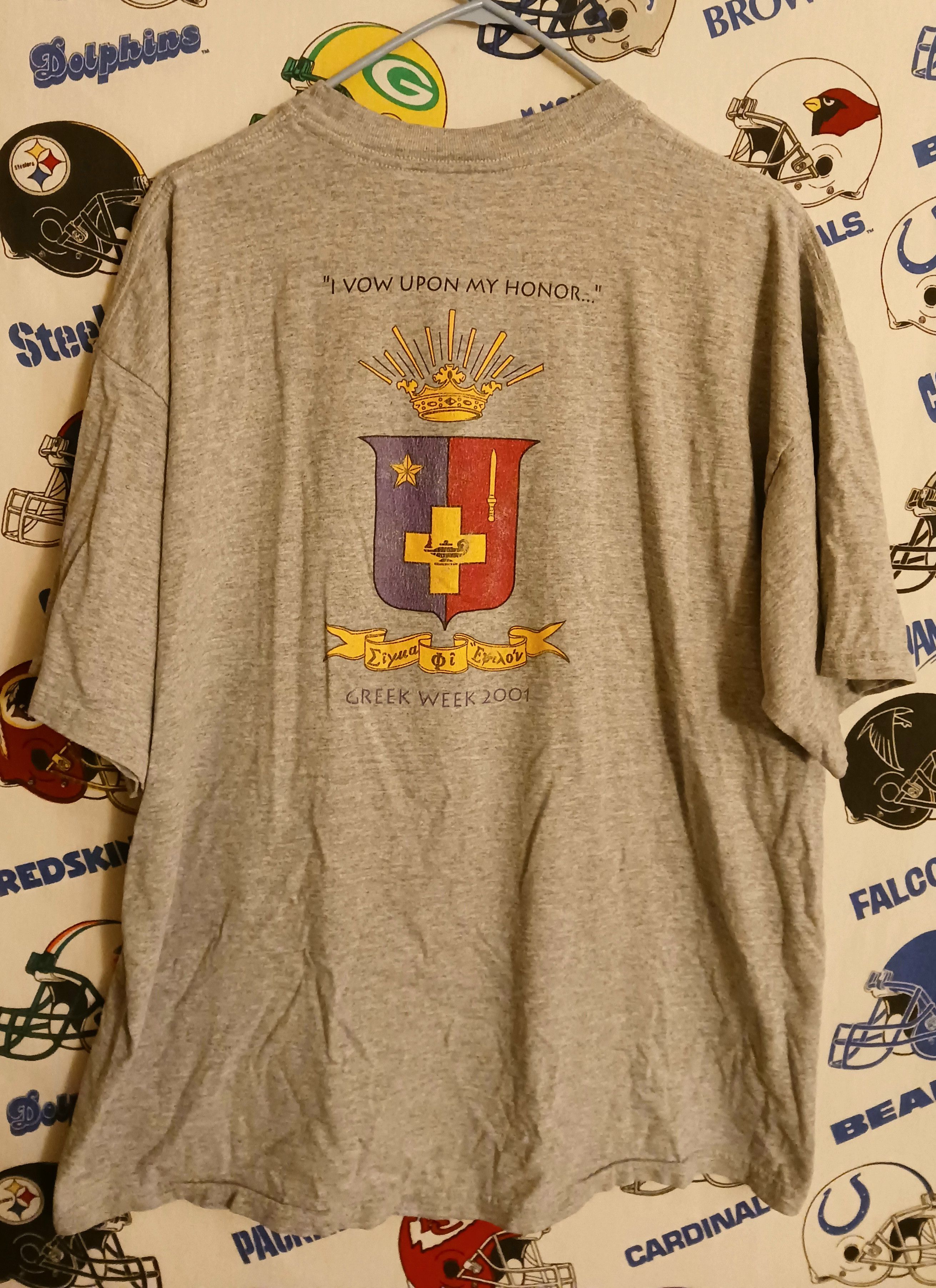 Vintage Vintage 2001 Sigma Phi Epsilon Greek College University Tee Size US L / EU 52-54 / 3 - 2 Thumbnail