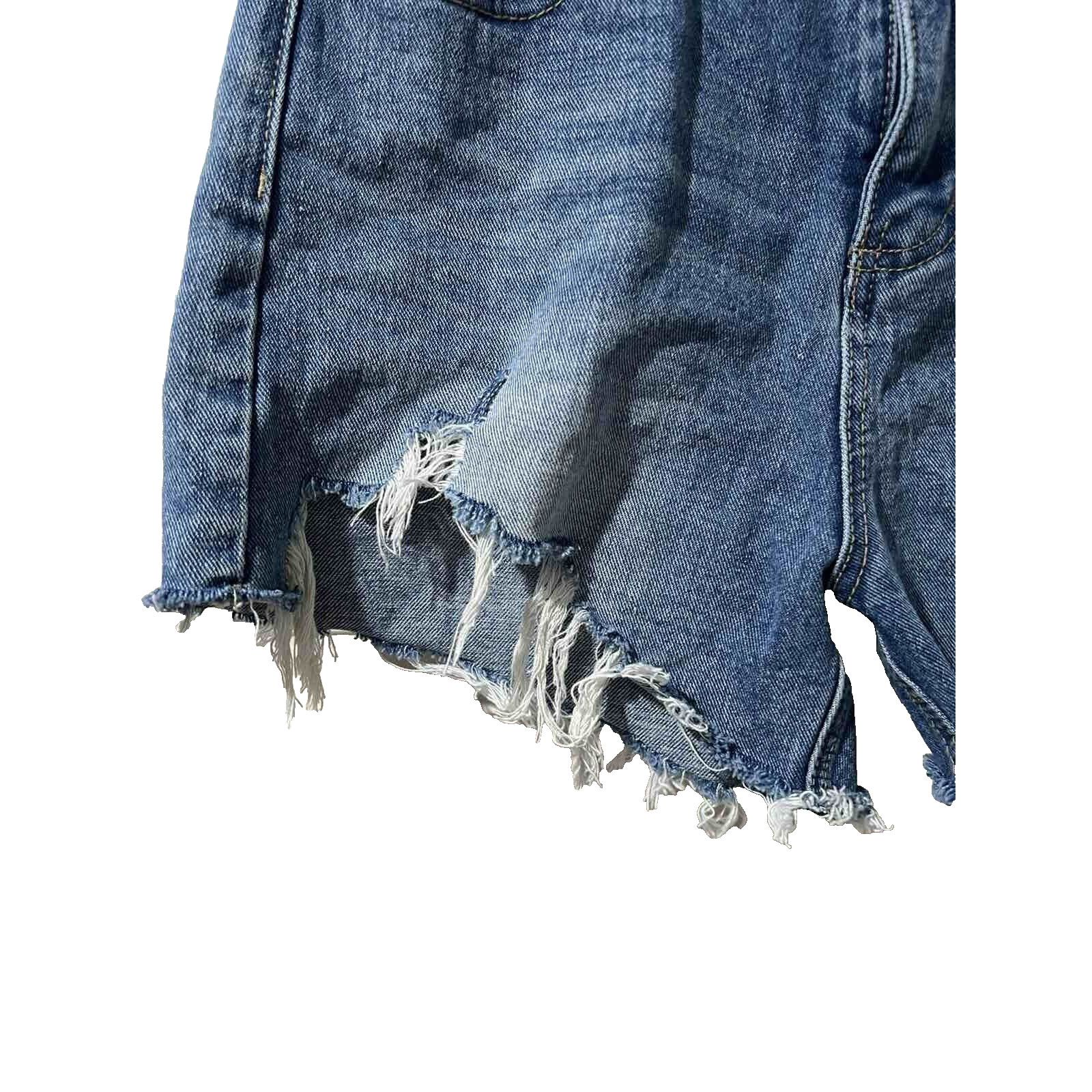 Gaziano & Girling Gracia Women Distressed Denim Shorts Blue Size Large A000497 Size 30" / US 8 / IT 44 - 4 Thumbnail