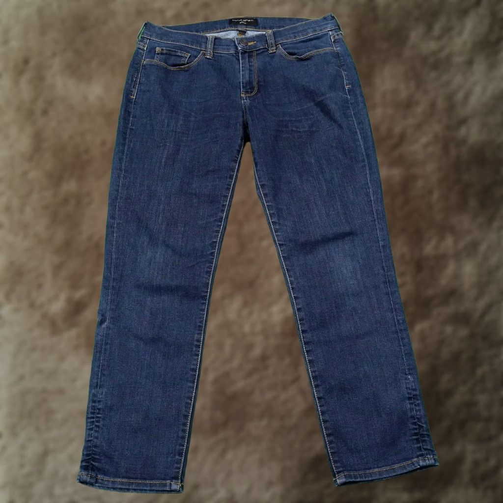 Banana Republic Banana Republic Jeans Womens 29/8 Blue Dark Wash Skinny Extra-Slim Stretch Crop Size 30" / US 8 / IT 44 - 1 Thumbnail