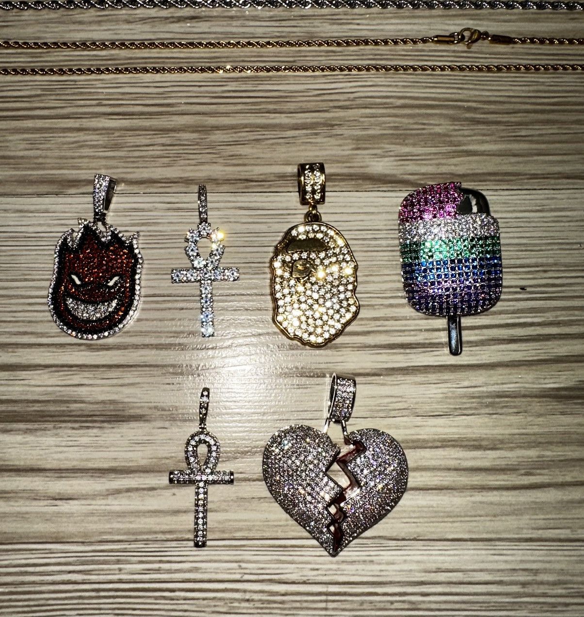 Other Worn once jewelry pendants bundle + rope chain for sale Size ONE SIZE - 3 Thumbnail