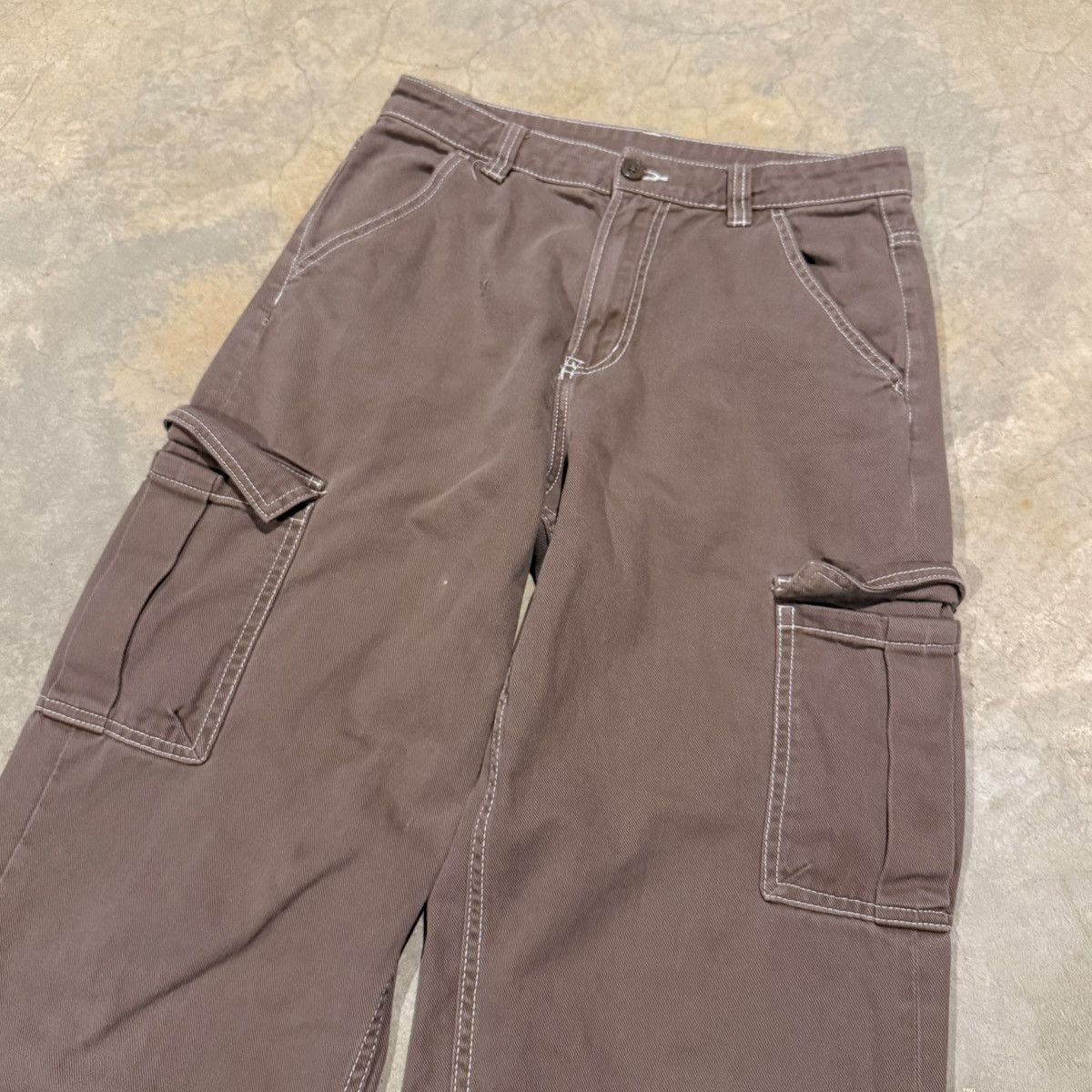 Vintage Vintage 2000s Faded Brown Baggy Cargo Jeans ERD Grunge Y2K Size US 30 / EU 46 - 3 Thumbnail