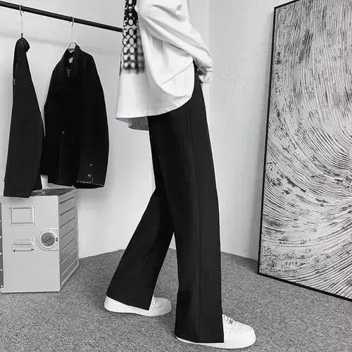 VIBE Men Trousers Split Black Harajuku Oversized Casual Pants Size US 31 - 4 Thumbnail
