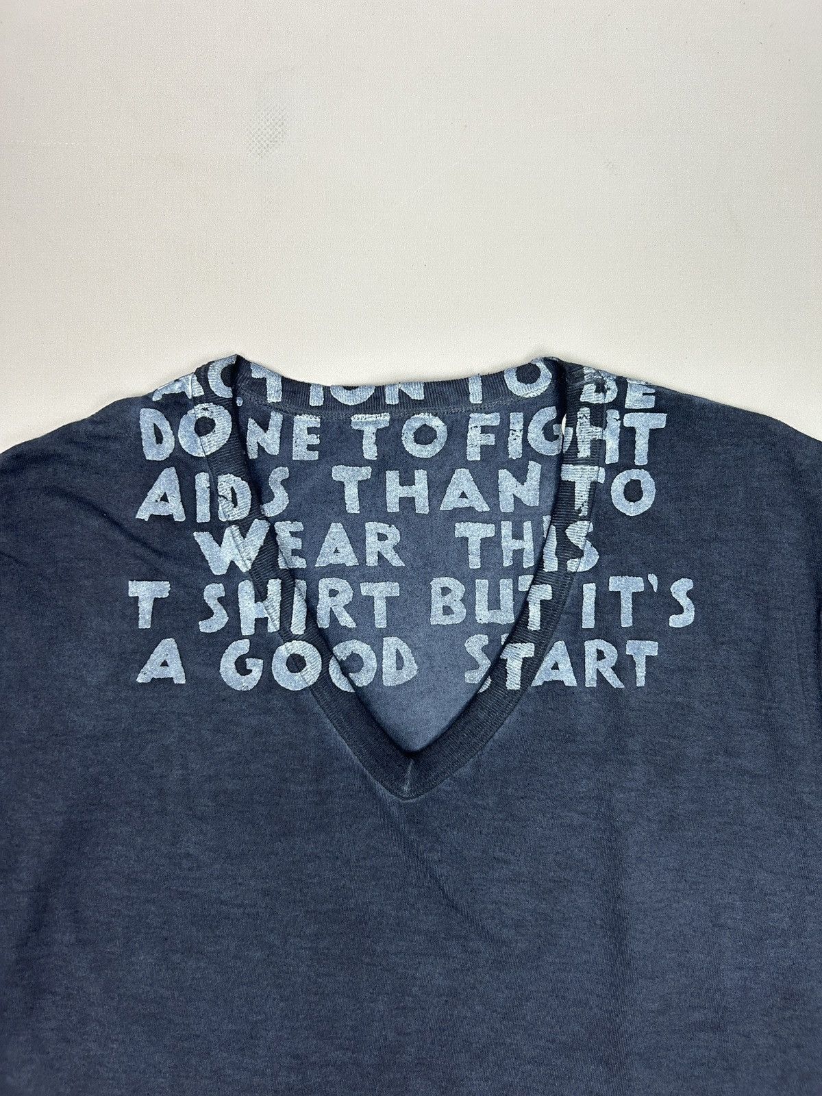 Maison Margiela Maison Martin Margiela AIDS Awareness Garment Dyed T-Shirt Size US M / EU 48-50 / 2 - 4 Thumbnail