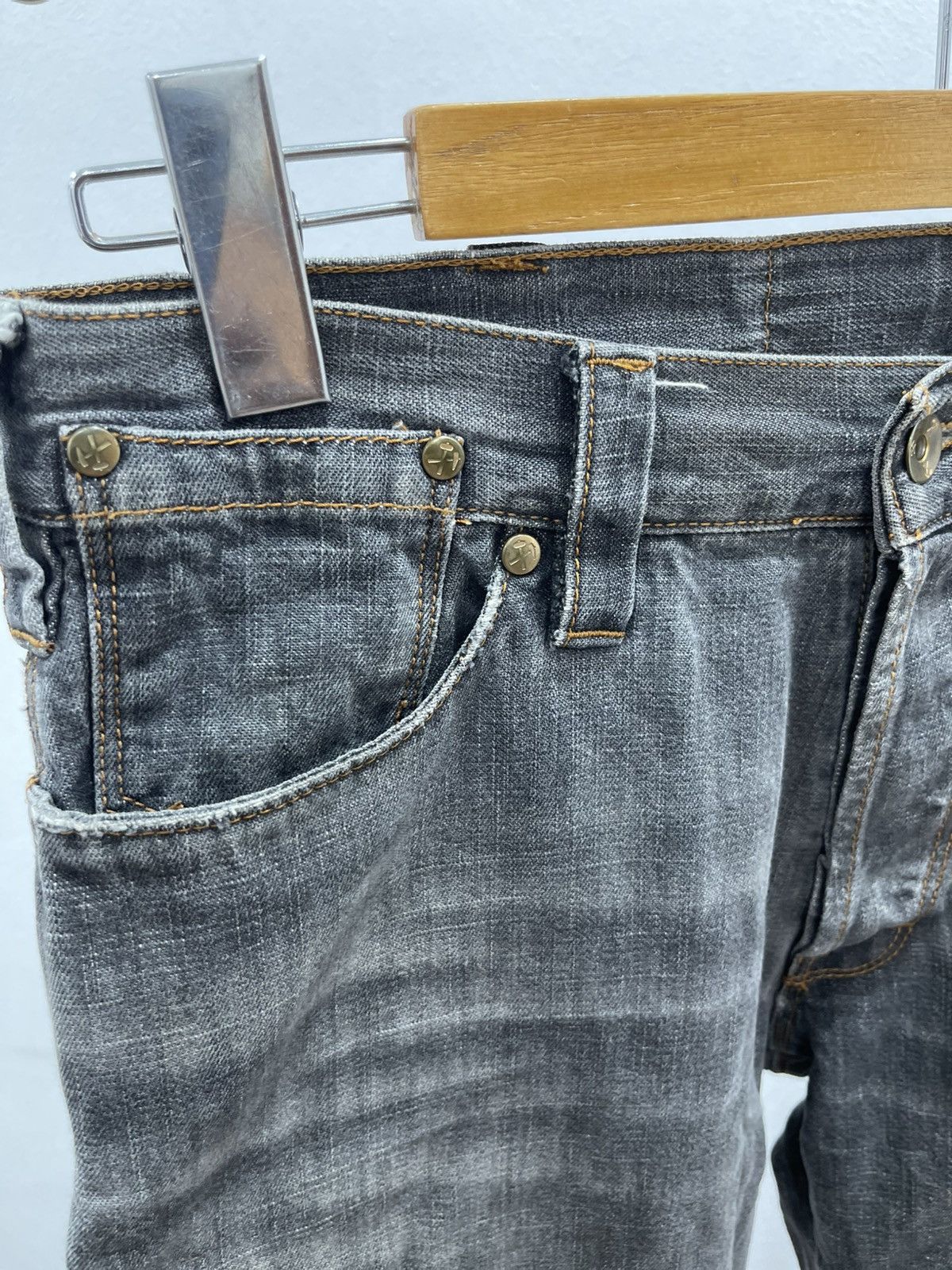 Japanese Brand Decauville Pants Jeans Mit Geradem Bien Leather Denim Size US 31 - 4 Thumbnail