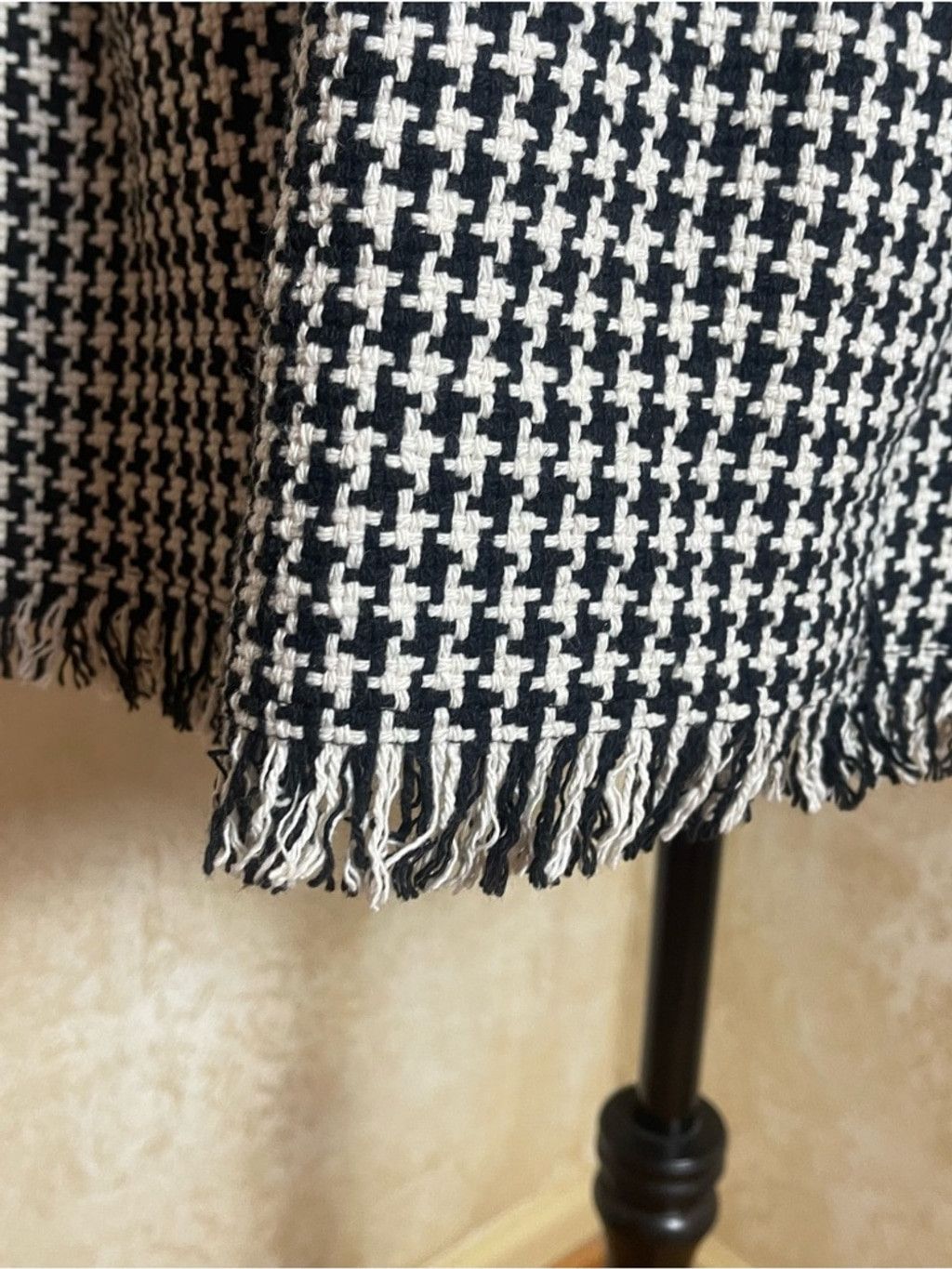 Other Miou Muse Houndstooth Wool blend Tweed Deep V Mini Dress V L Size L / US 10 / IT 46 - 7 Thumbnail