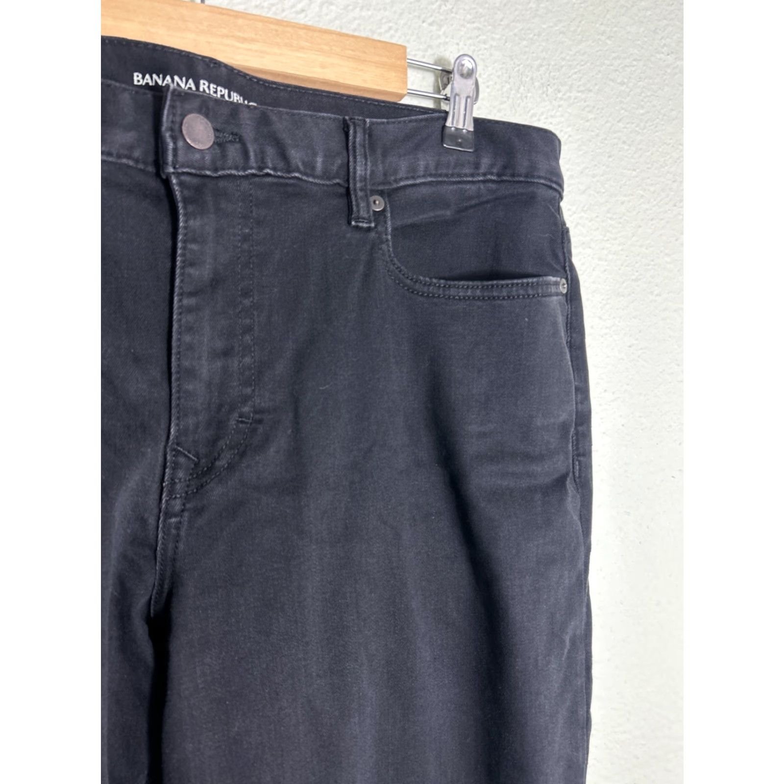 Banana Republic VINTAGE Banana Republic Traveler Jeans Black Slim Fit 38x30 Men Jeans Slim Straight 90s? Size US 36 / EU 52 - 5 Thumbnail