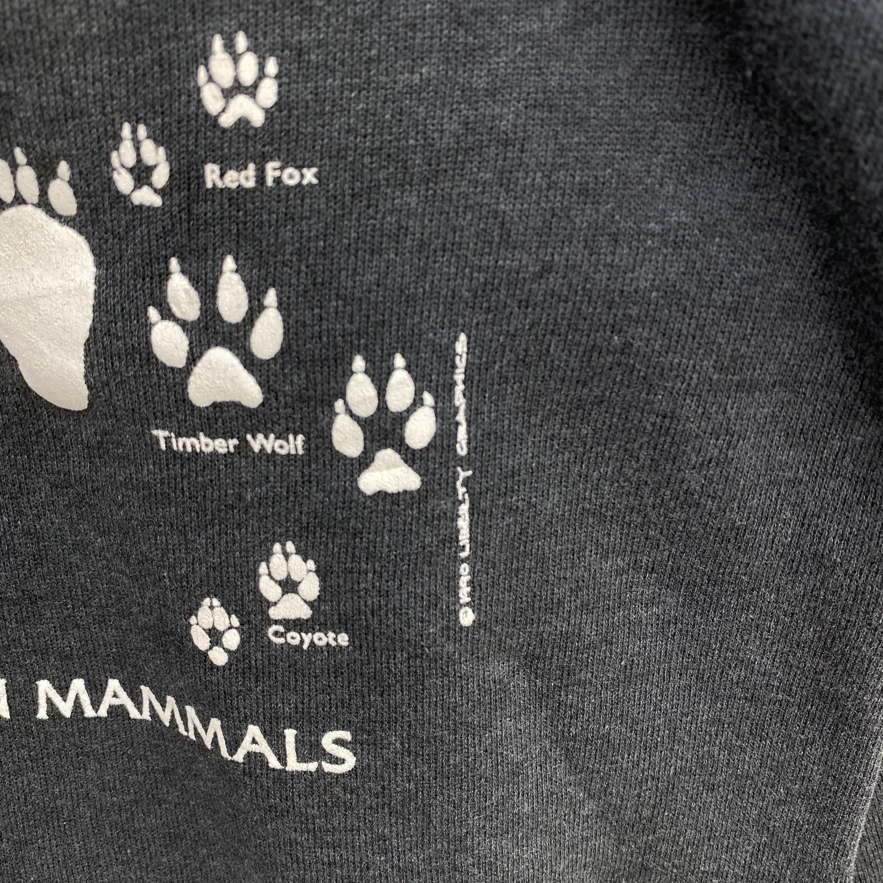 Vintage Vintage Hanes Sweater Footprints of North American Mammals Size US S / EU 44-46 / 1 - 4 Thumbnail