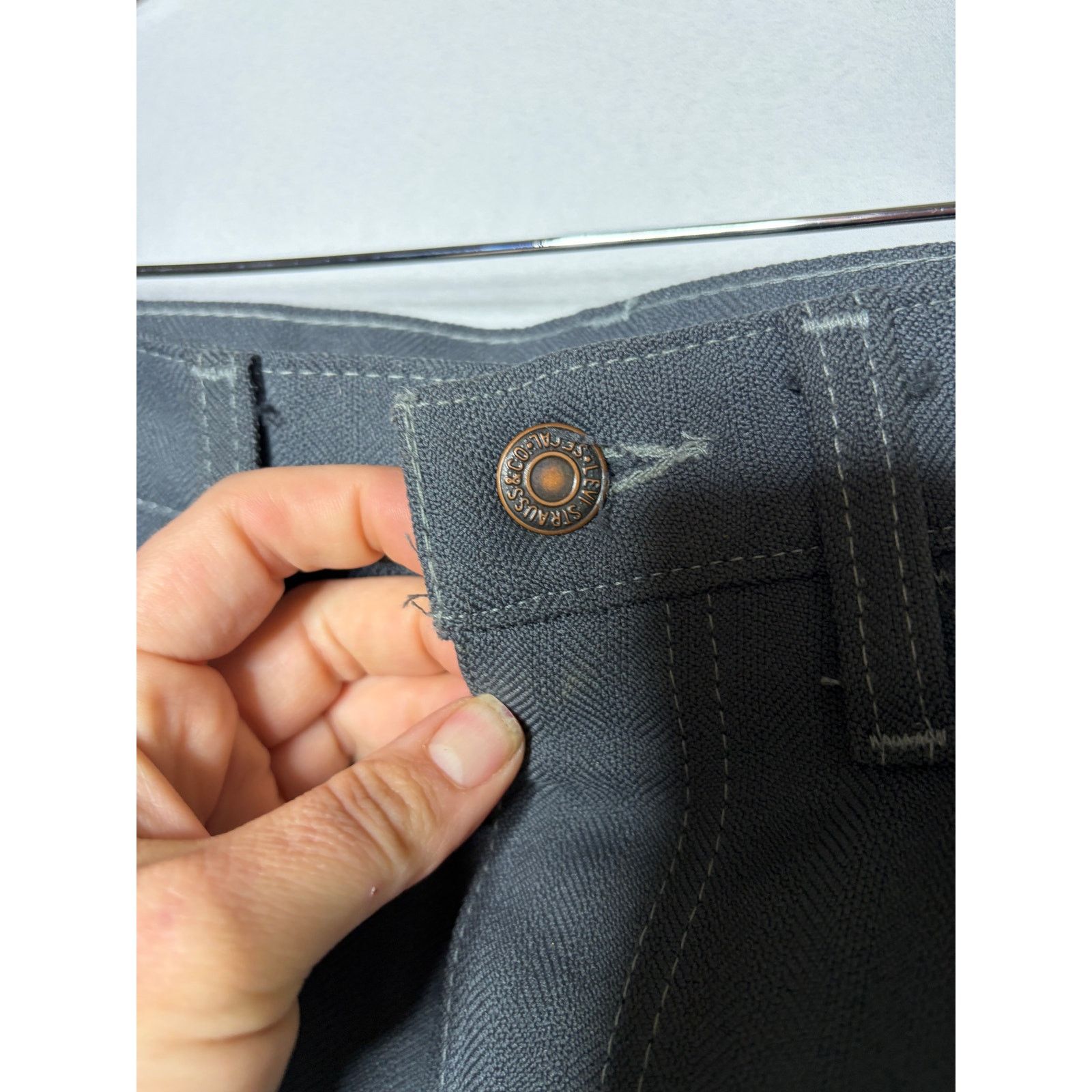 Levi's New Vintag 70s Levi’s Sta-Prest Grey Dress Retro Pants 34x30 Size US 34 / EU 50 - 8 Thumbnail
