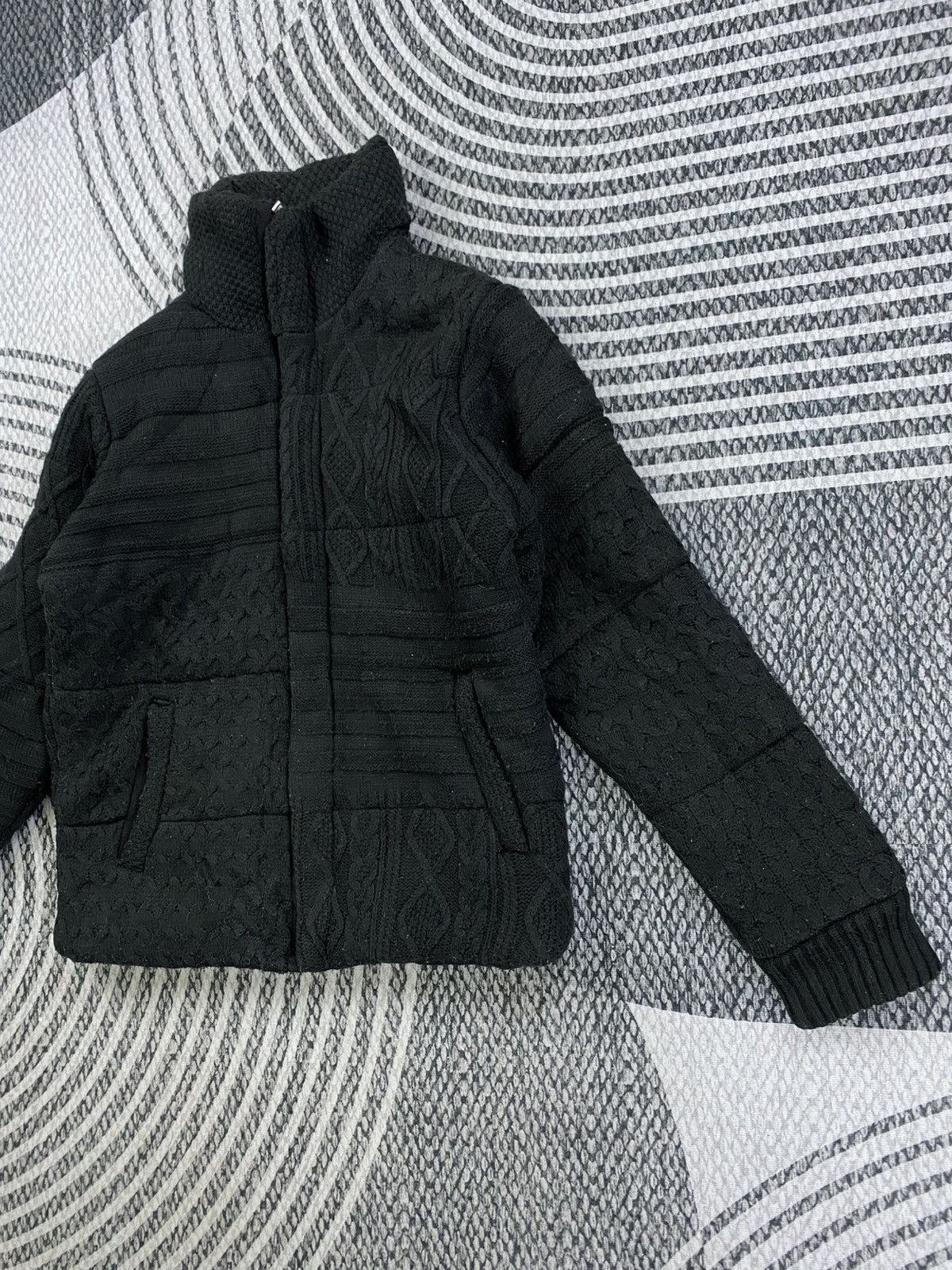Japanese Brand Vintage Bernings Sho Zipper Premium Black Knit Jacket Size US M / EU 48-50 / 2 - 4 Thumbnail