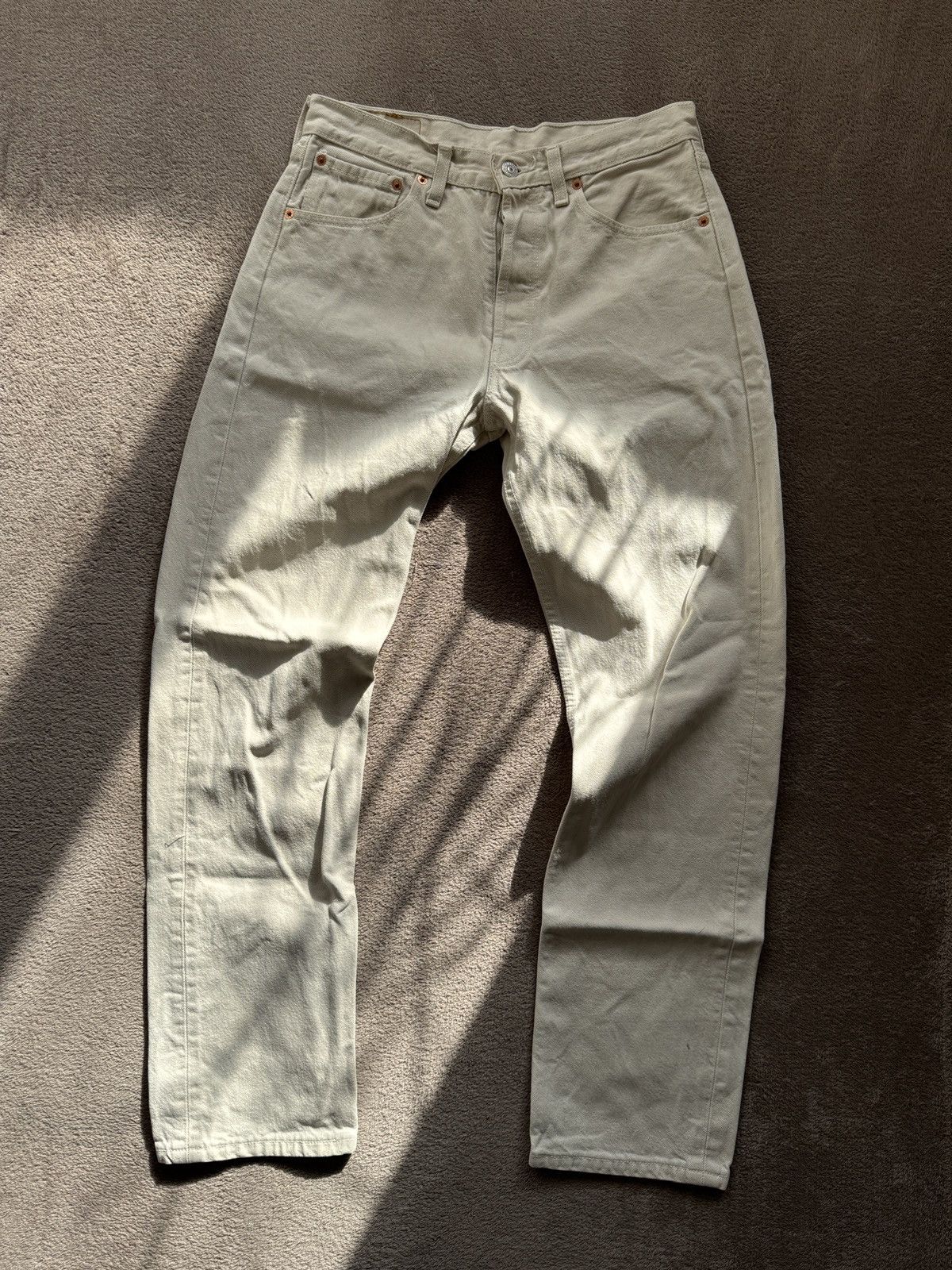 Levi's Vintage Clothing Levis 501 Y2K Vintage Straight Faded Jeans Helmut Lang Vibe Size US 32 / EU 48 - 4 Thumbnail