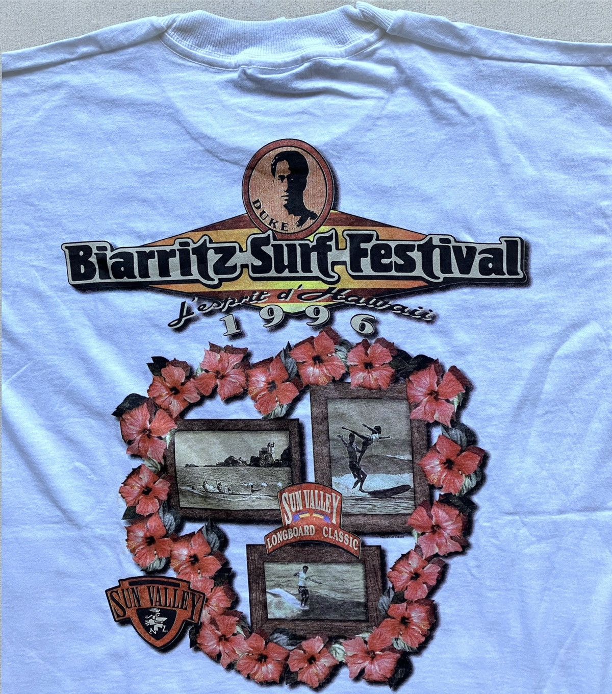 Vintage 90s Biarritz Surf Festival Tee Shirt L’esprit D’Hawaii Size US XL / EU 56 / 4 - 3 Thumbnail