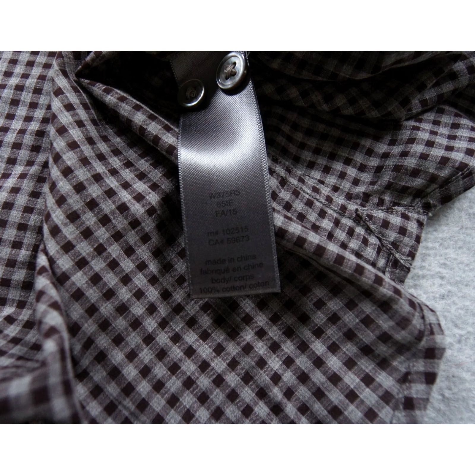 John Varvatos VINTAGE John Varvatos Shirt Mens L Burgundy Button Down Long Sleeve Check Size US L / EU 52-54 / 3 - 7 Thumbnail