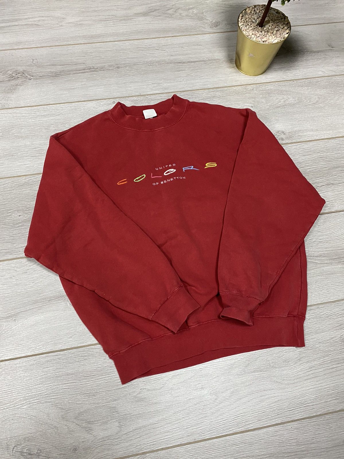 Benetton UNITED COLORS OF BANNETON SPELLOUT RAINBOW SWEATSHIRT Size US S / EU 44-46 / 1 - 5 Thumbnail
