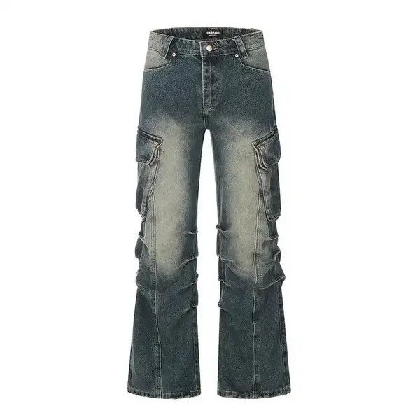 Japanese Brand VIBE Streetwear Side Pockets Washed Baggy Blue Jean Unisex Size US 28 / EU 44 - 1 Thumbnail