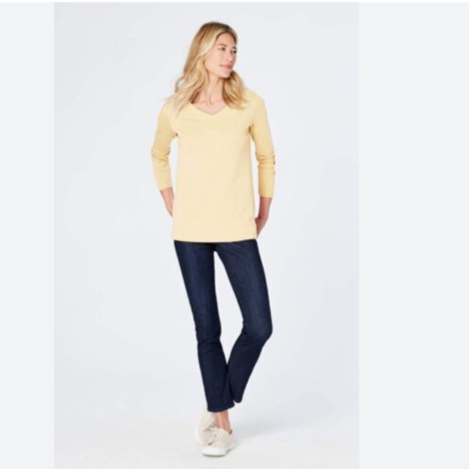 & Other Stories J.JILL Golden Yellow 100% Organic Cotton Knit 2X A001499 Size XXL / US 16-18 / IT 52-54 - 1 Thumbnail