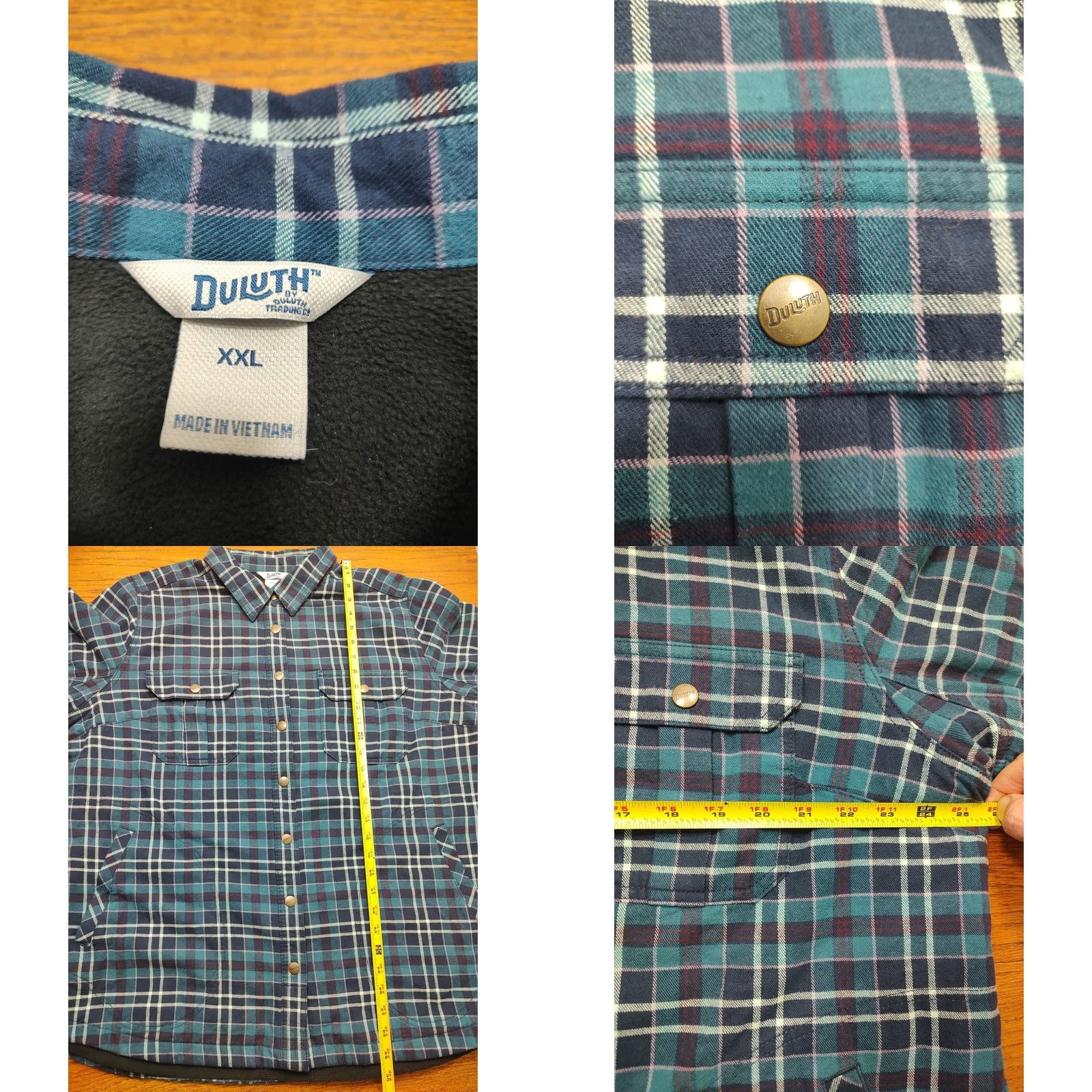 Vintage VINTAGE Duluth Trading Flannel Shirt Jacket Womens 2XL Blue Plaid Quilted Shacket Size XXL / US 16-18 / IT 52-54 - 8 Thumbnail