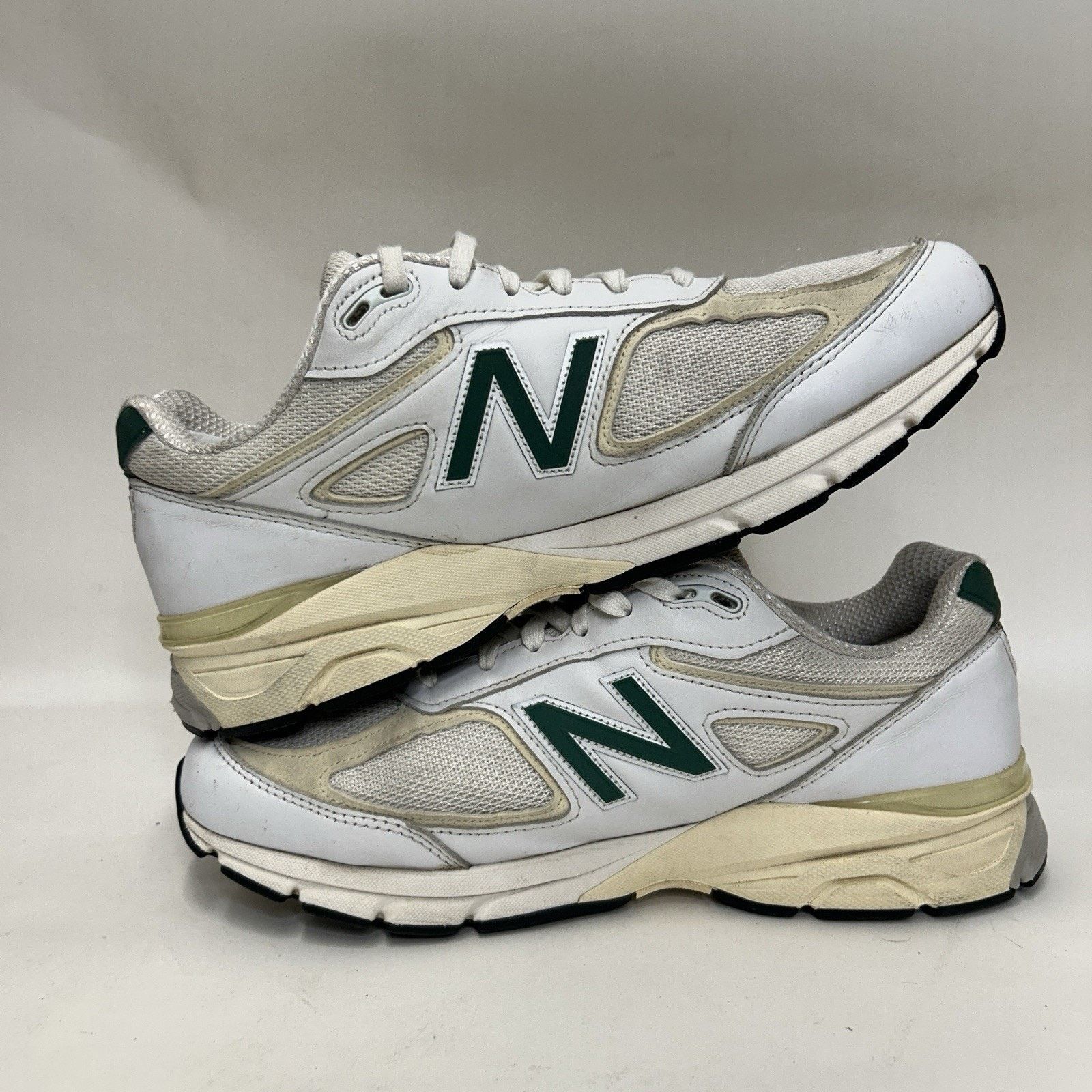 New Balance New Balance X Teddy Santis 990V4 “White Green” U990TC4 Size US 12 / EU 45 - 3 Thumbnail